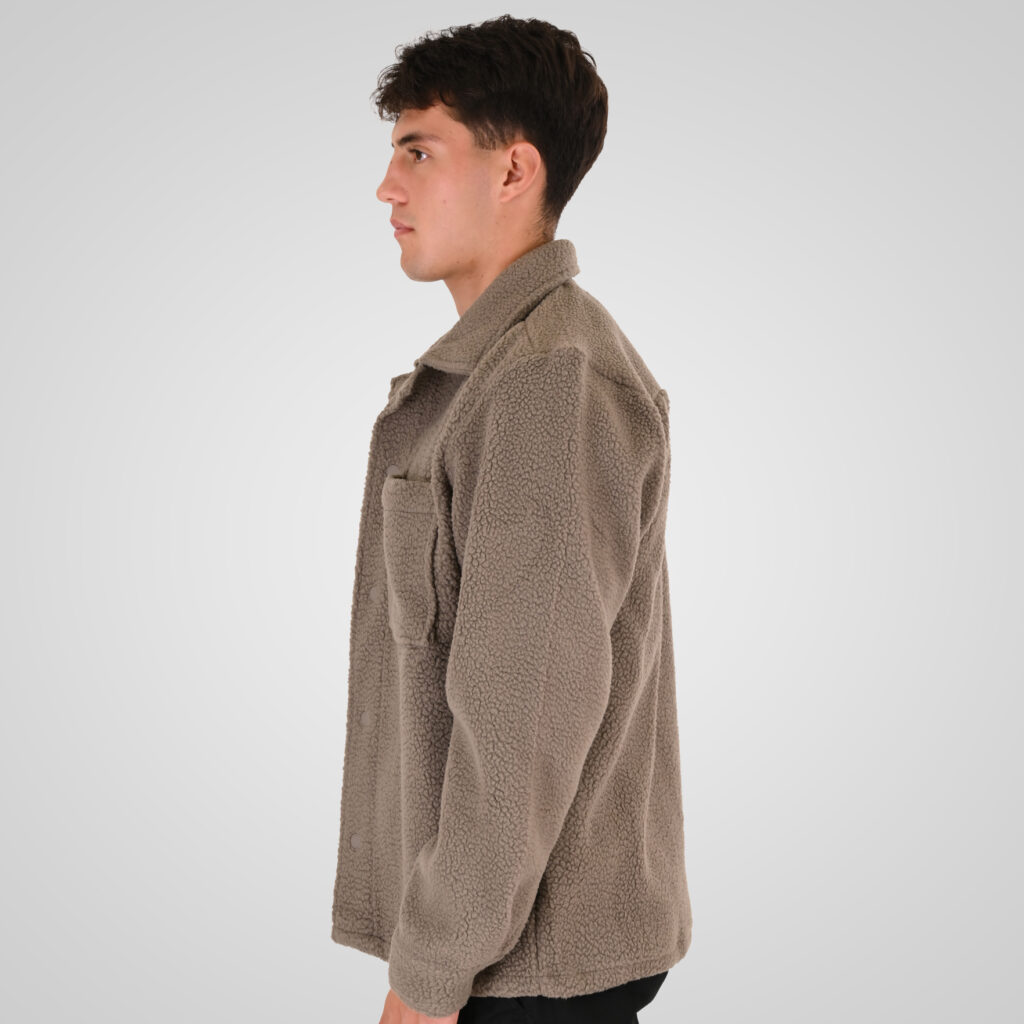 262RFT-7082 SHERPA OVERSHIRT WITH CHEST POCKETS TAUPE