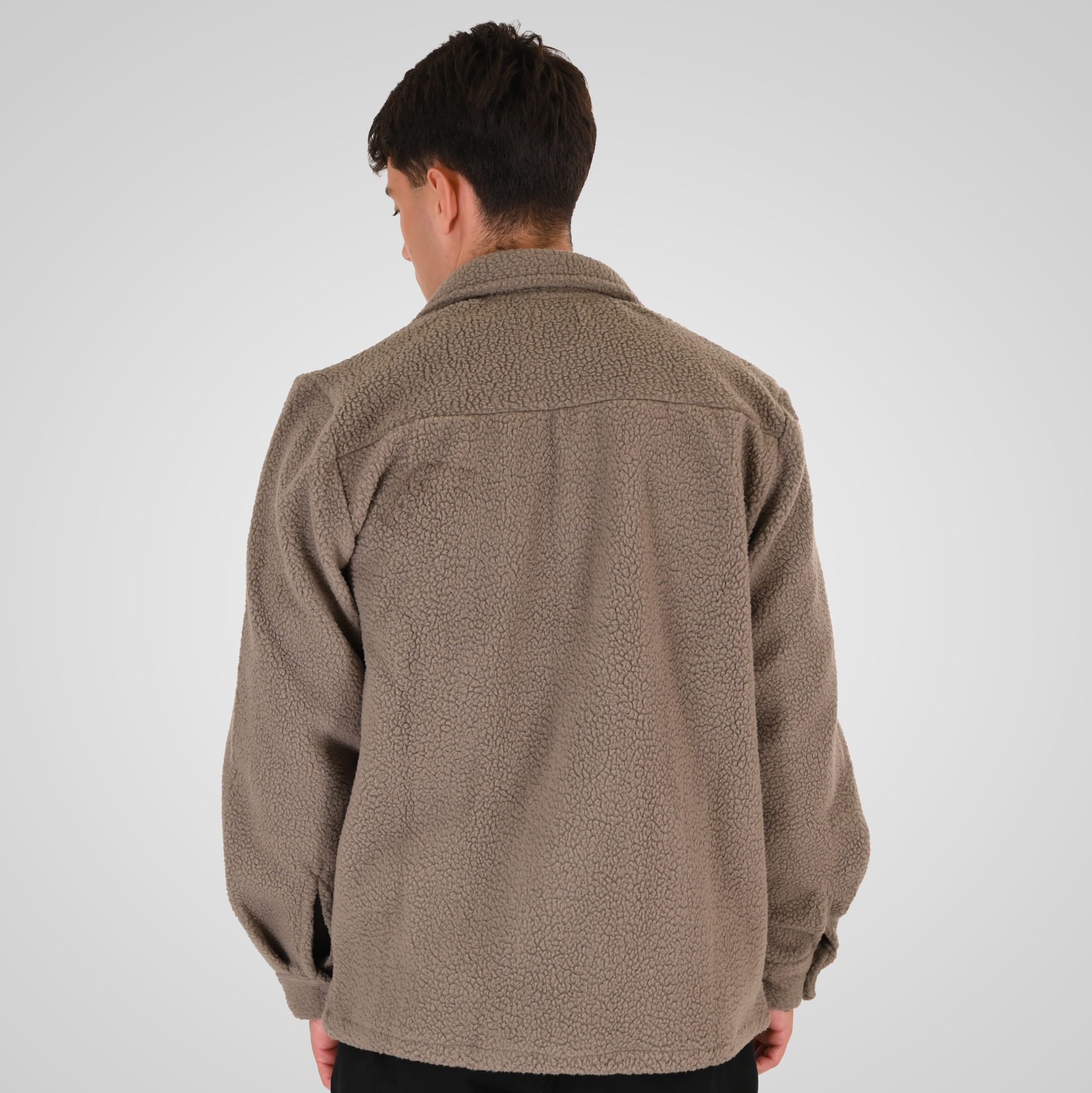 262RFT-7082 SHERPA OVERSHIRT WITH CHEST POCKETS TAUPE - Image 4