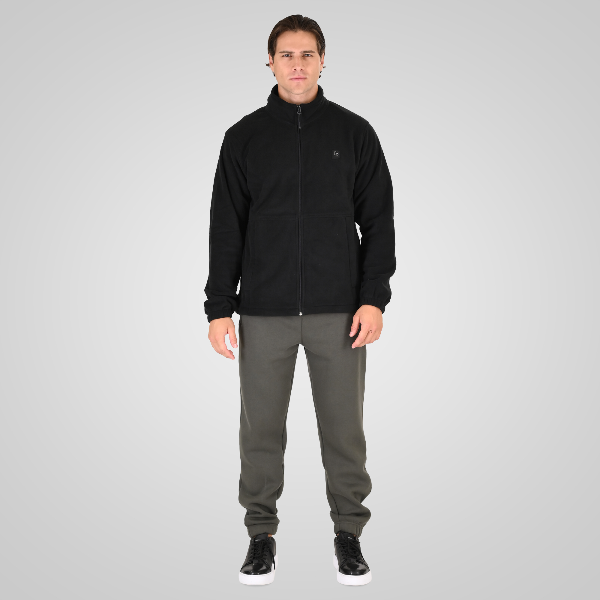 262RFT-7084 POLAR FLEECE FULL ZIP BLACK - Image 2
