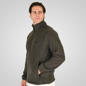 262RFT-7084 POLAR FLEECE FULL ZIP KHAKI - Image 3