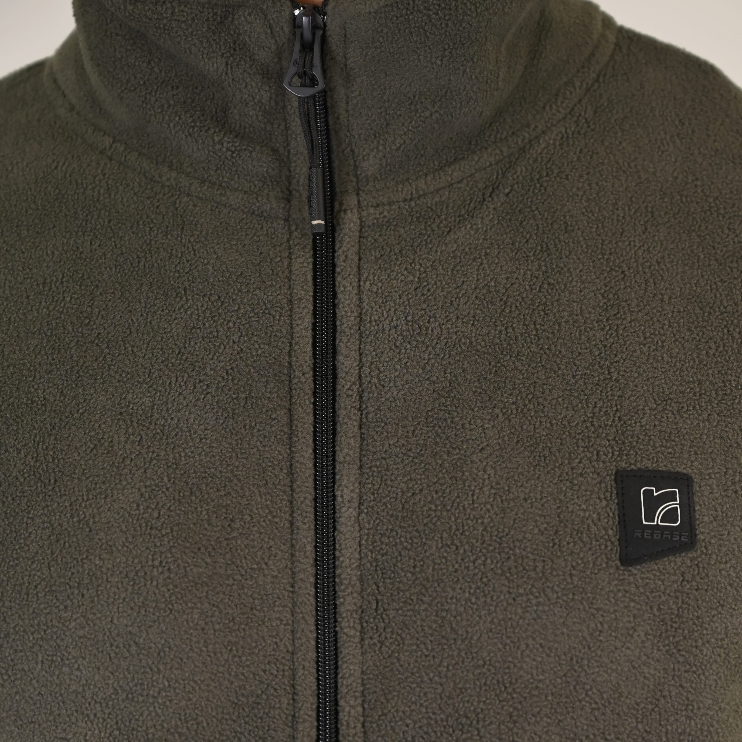 262RFT-7084 POLAR FLEECE FULL ZIP KHAKI - Image 5