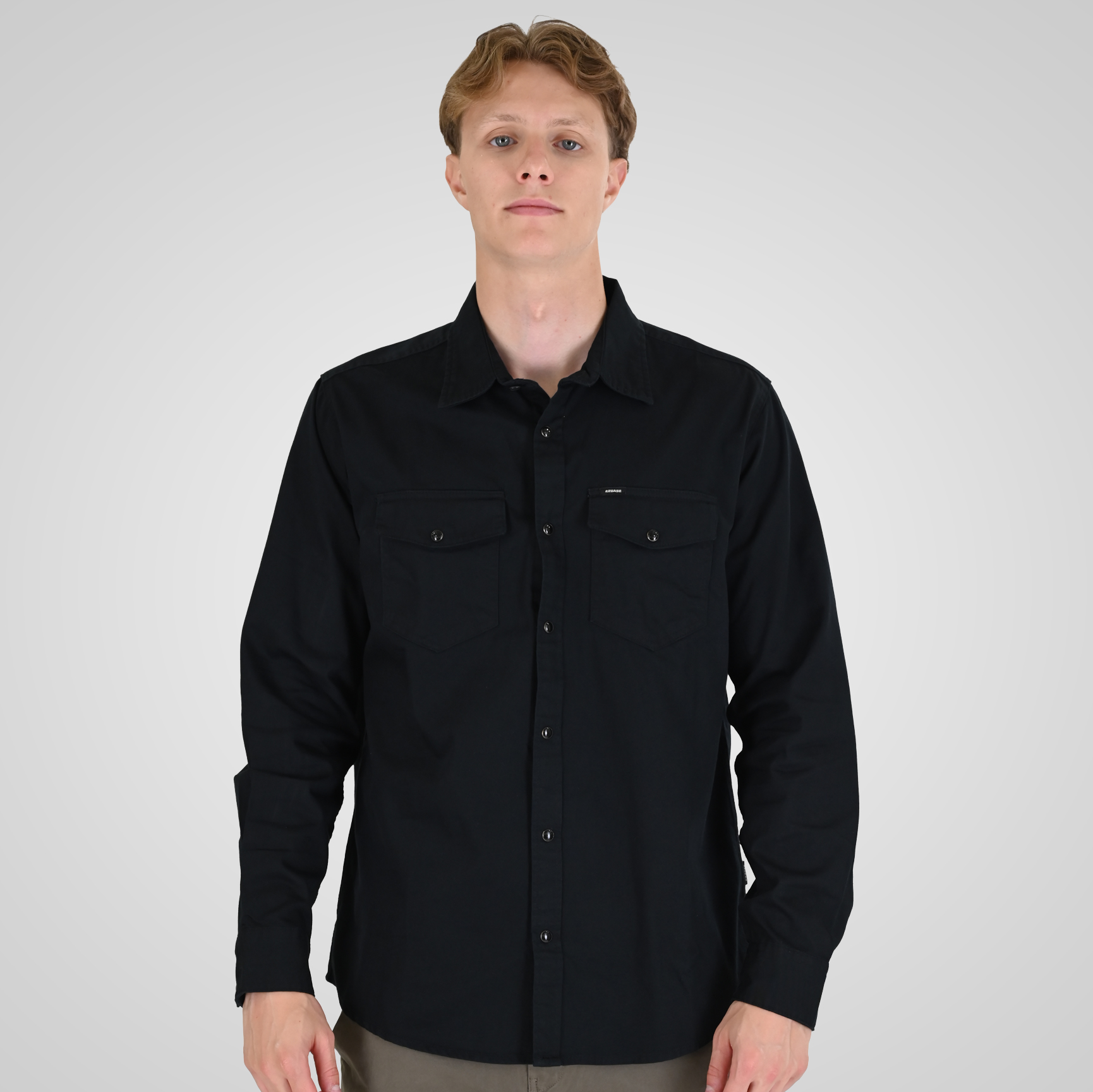 RGS-5109 NOS SHIRTS (DENIM LOOK) BLACK - Image 1