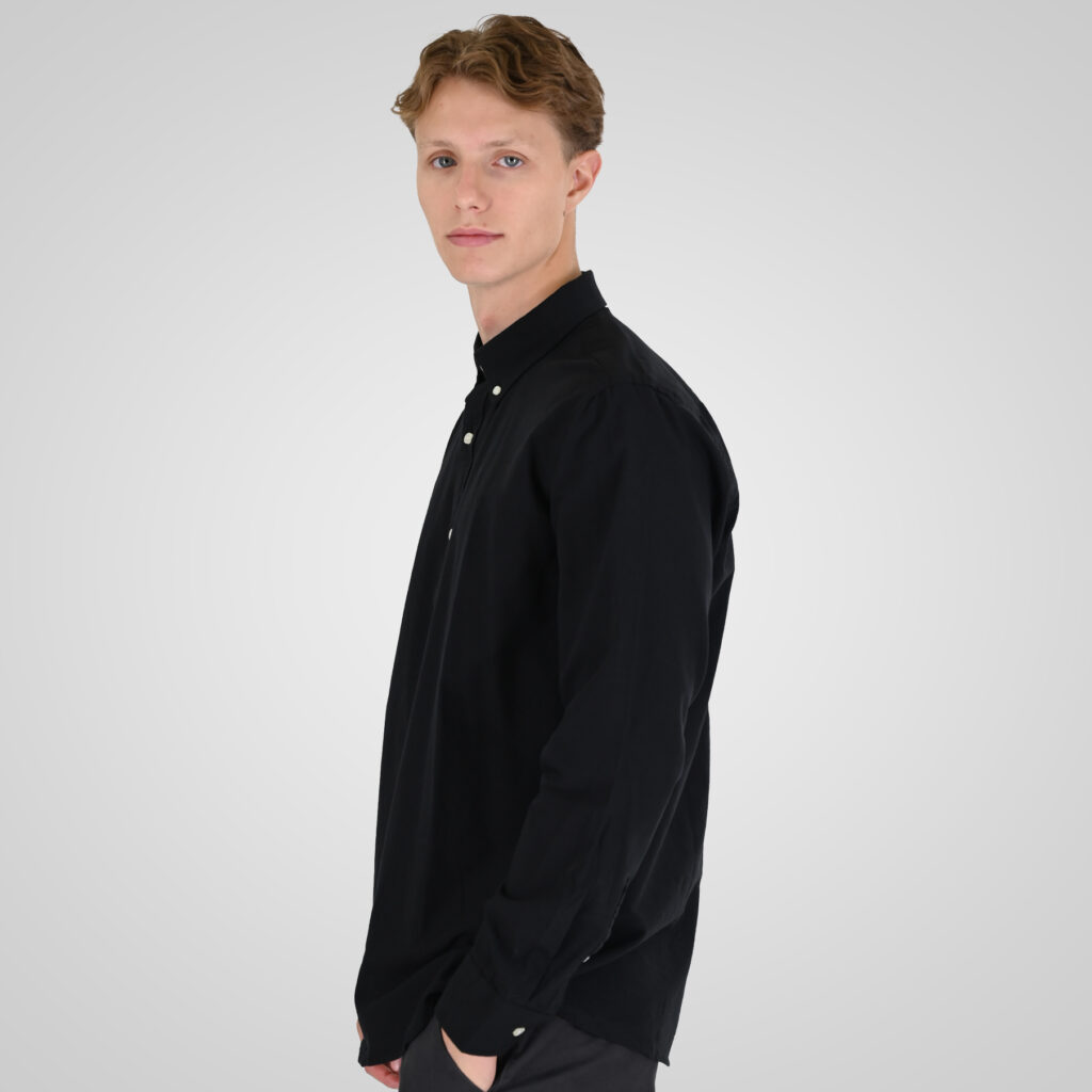 262RGS-5205 OXFORD SHIRTS WITH DENSE EMBROIDERY BLACK