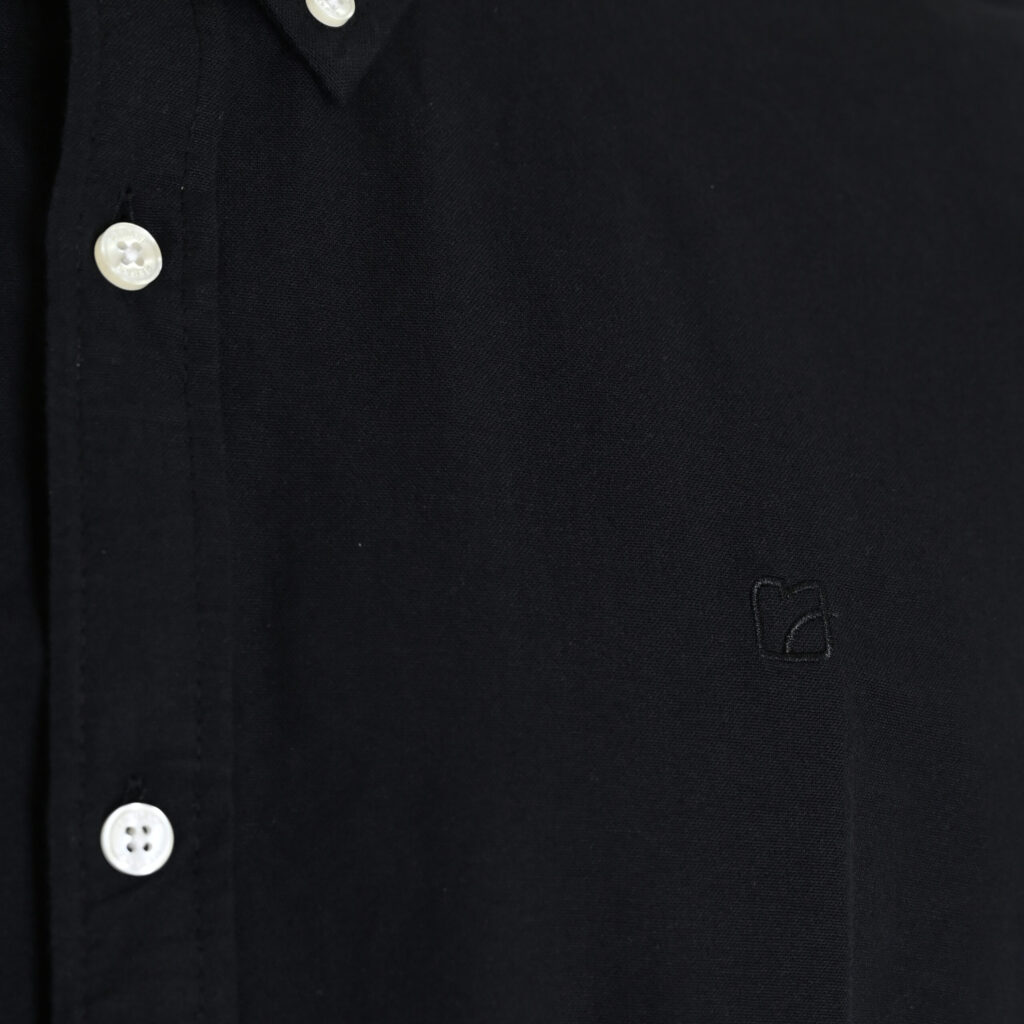 262RGS-5205 OXFORD SHIRTS WITH DENSE EMBROIDERY BLACK