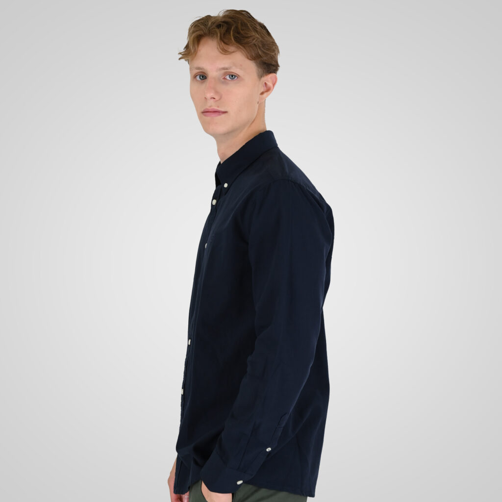 262RGS-5205 OXFORD SHIRTS WITH DENSE EMBROIDERY BLUE MELANGE