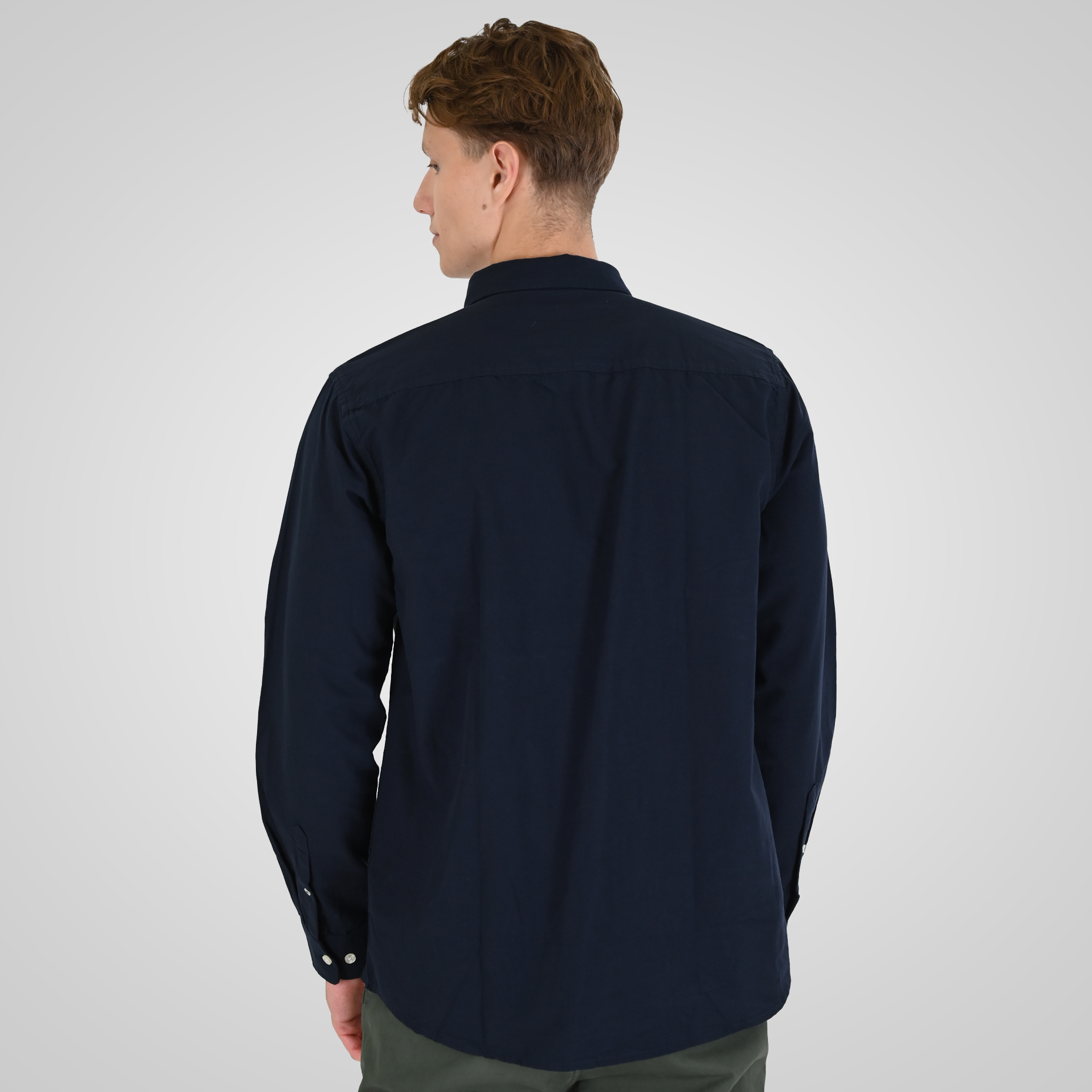 262RGS-5205 OXFORD SHIRTS WITH DENSE EMBROIDERY BLUE MELANGE - Image 4