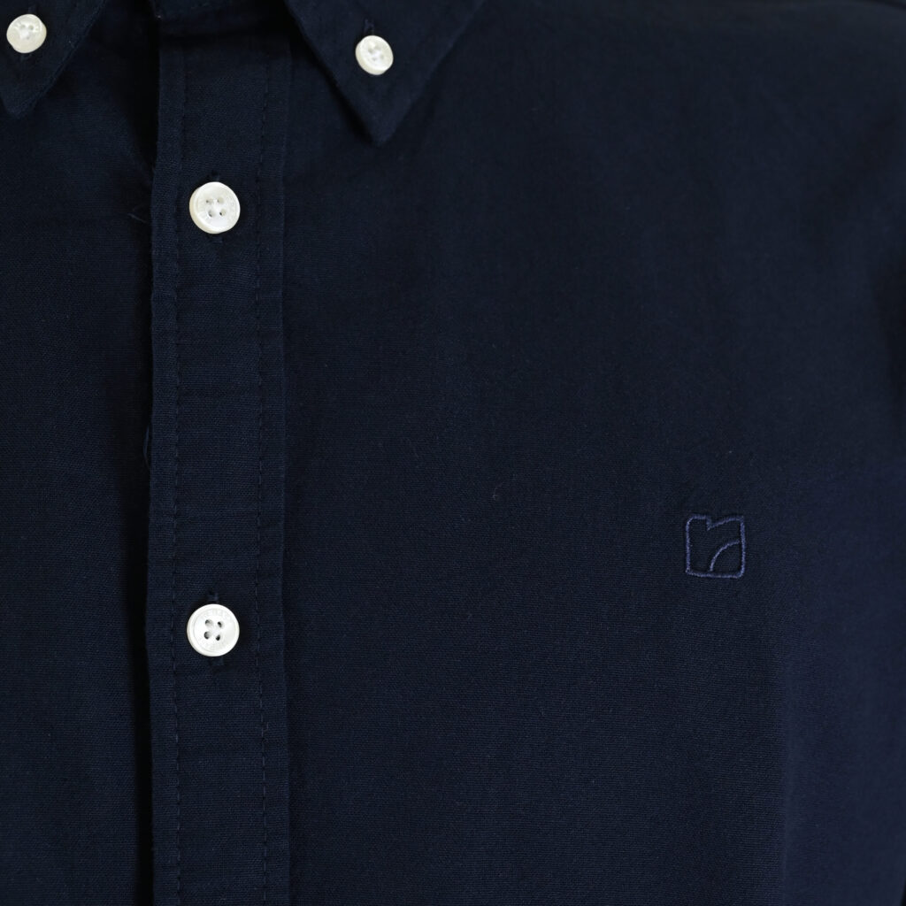 262RGS-5205 OXFORD SHIRTS WITH DENSE EMBROIDERY BLUE MELANGE