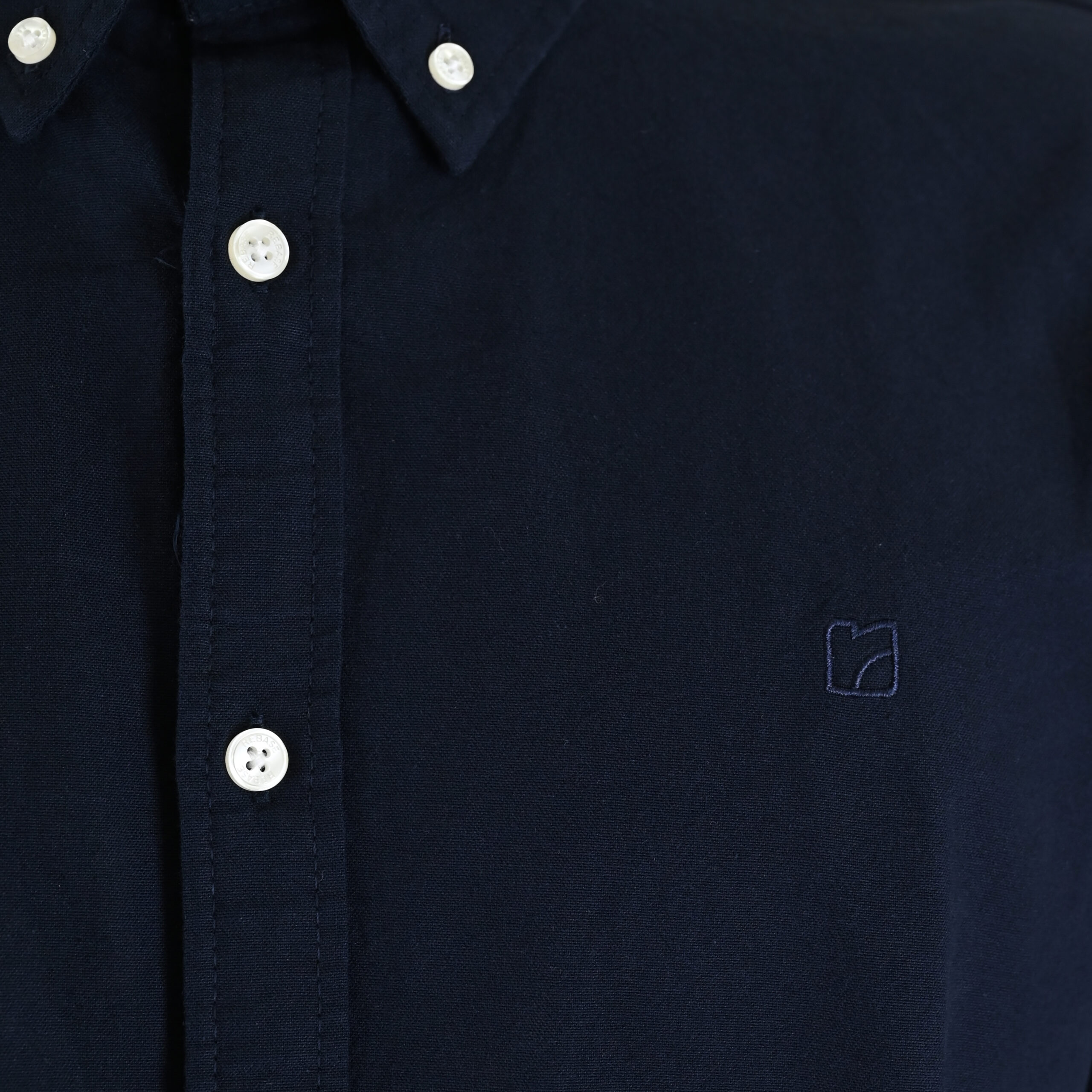 262RGS-5205 OXFORD SHIRTS WITH DENSE EMBROIDERY BLUE MELANGE - Image 5