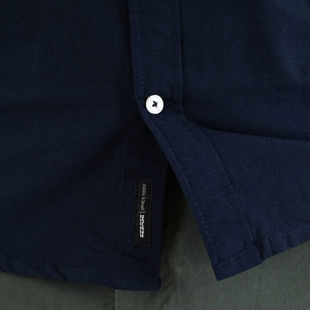 262RGS-5205 OXFORD SHIRTS WITH DENSE EMBROIDERY BLUE MELANGE