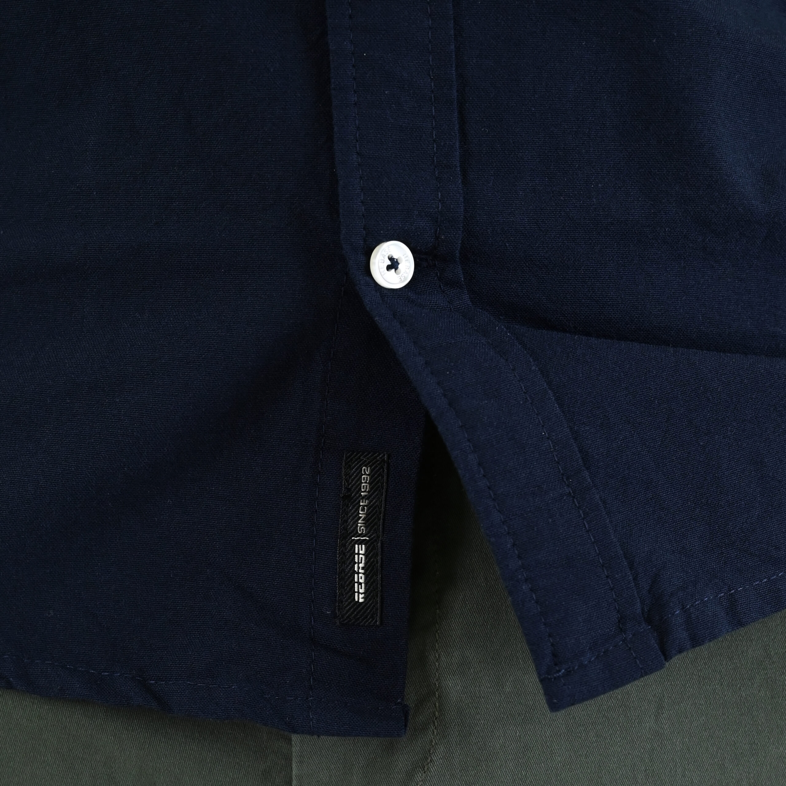 262RGS-5205 OXFORD SHIRTS WITH DENSE EMBROIDERY BLUE MELANGE - Image 6
