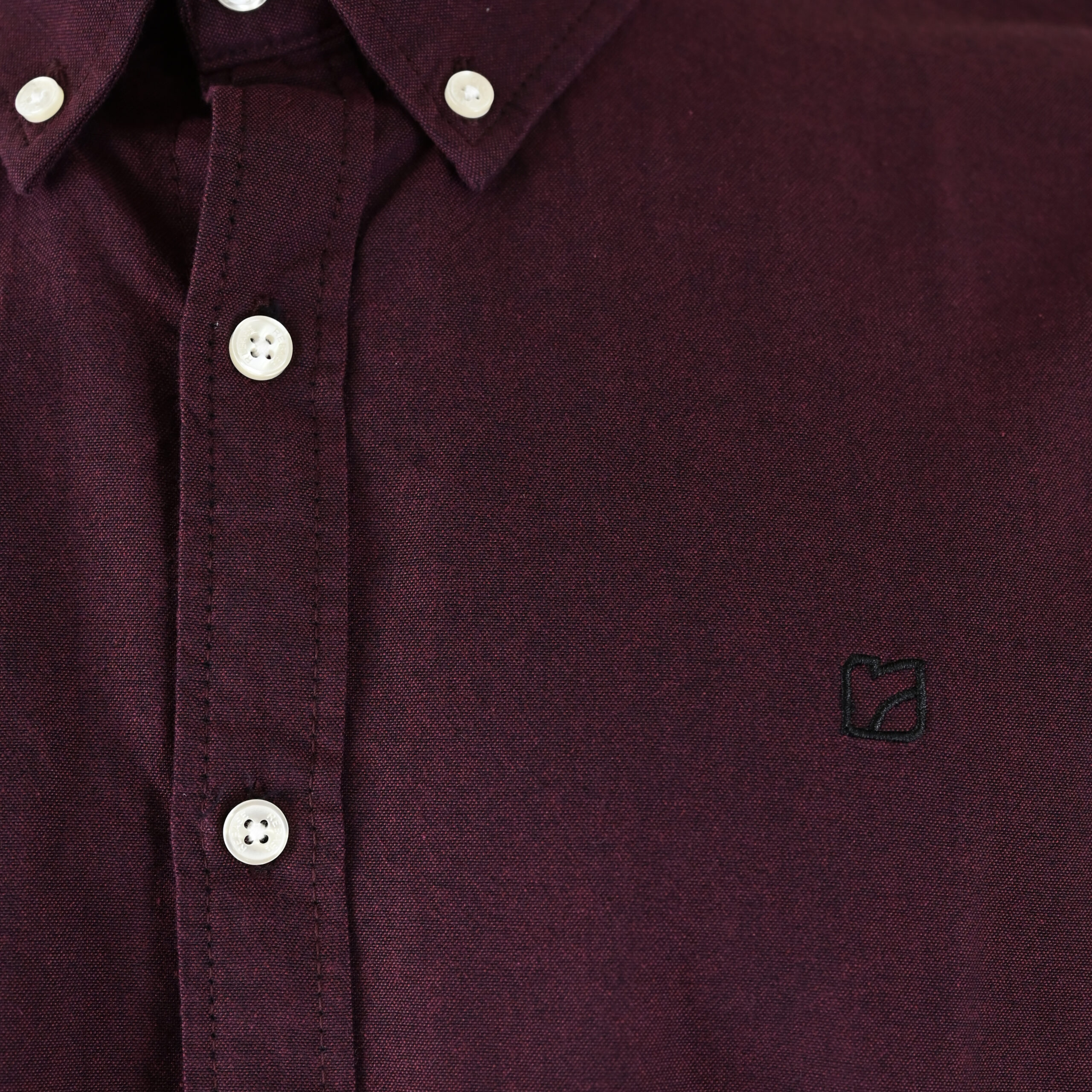 262RGS-5205 OXFORD SHIRTS WITH DENSE EMBROIDERY BORDEAUX MELANGE - Image 5