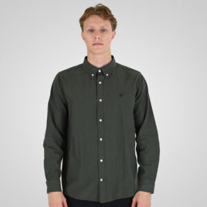 262RGS-5205 OXFORD SHIRTS WITH DENSE EMBROIDERY DK KHAKI MELANGE
