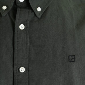 262RGS-5205 OXFORD SHIRTS WITH DENSE EMBROIDERY DK KHAKI MELANGE - Image 5