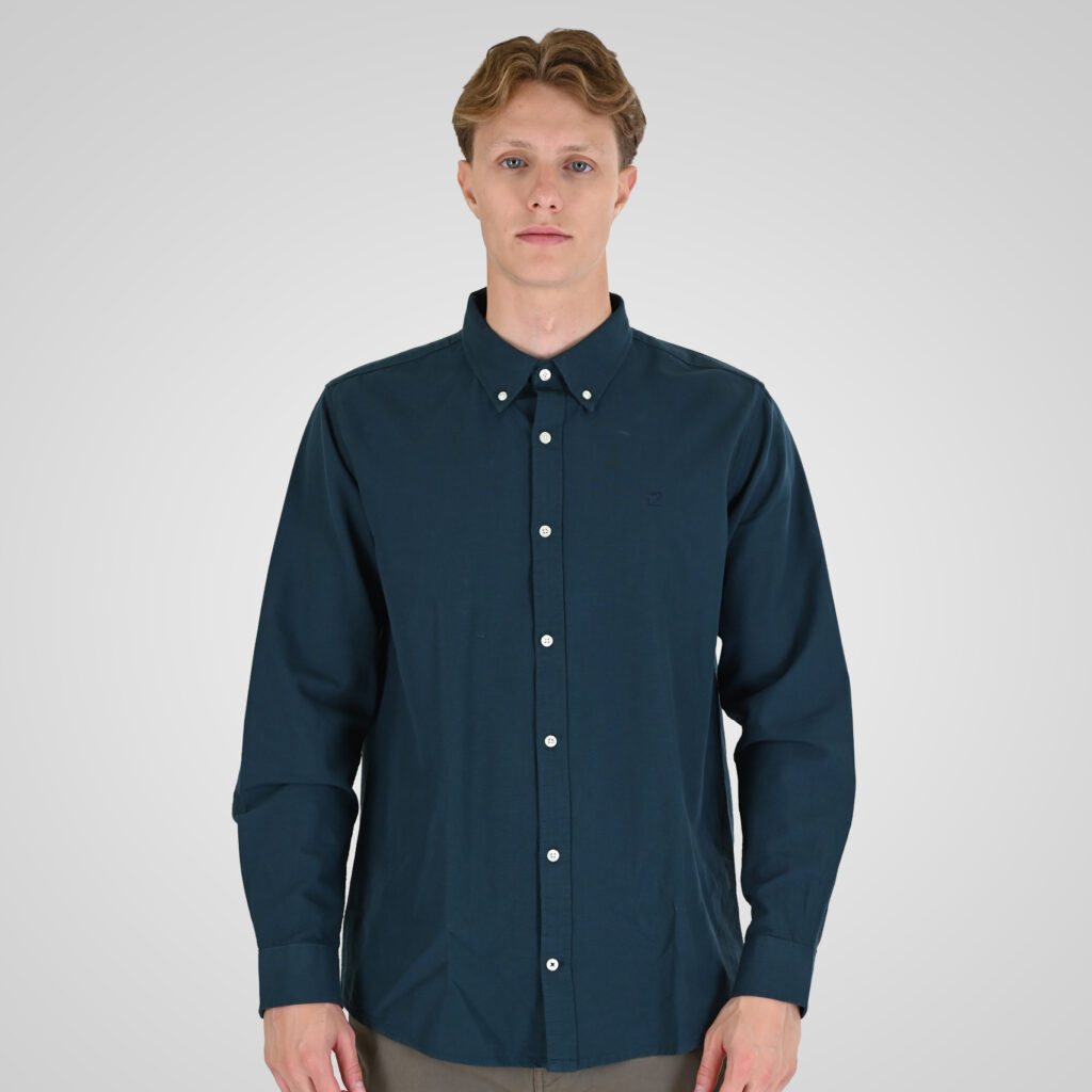 262RGS-5205 OXFORD SHIRTS WITH DENSE EMBROIDERY DK TEAL