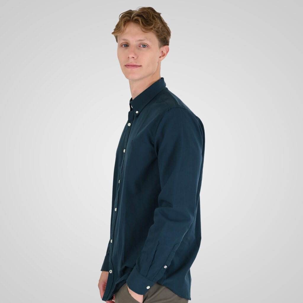 262RGS-5205 OXFORD SHIRTS WITH DENSE EMBROIDERY DK TEAL