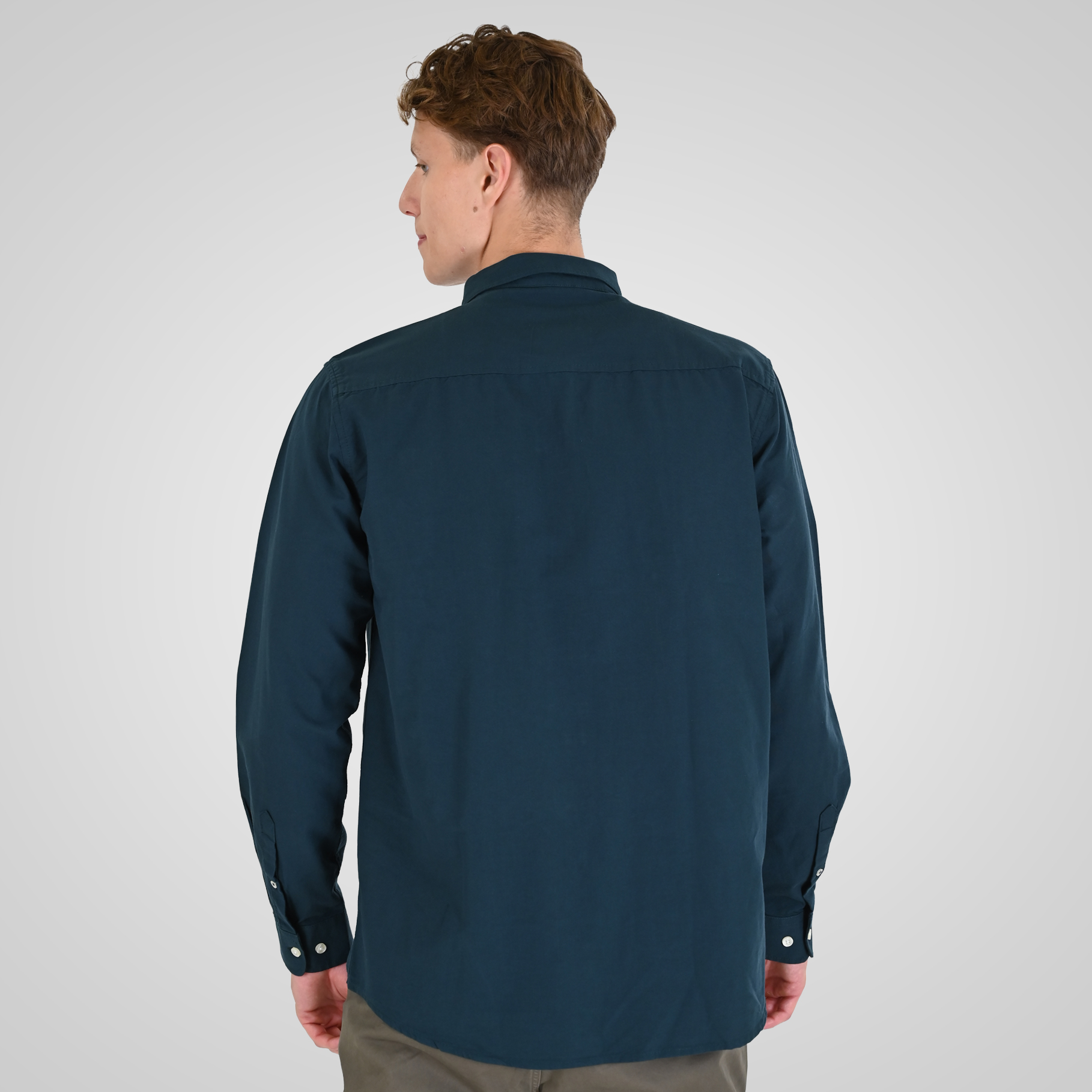 262RGS-5205 OXFORD SHIRTS WITH DENSE EMBROIDERY DK TEAL - Image 4