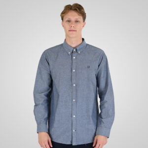 262RGS-5205 OXFORD SHIRTS WITH DENSE EMBROIDERY OXFORD BLUE MELANGE