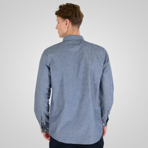 262RGS-5205 OXFORD SHIRTS WITH DENSE EMBROIDERY OXFORD BLUE MELANGE - Image 4