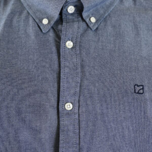 262RGS-5205 OXFORD SHIRTS WITH DENSE EMBROIDERY OXFORD BLUE MELANGE - Image 5