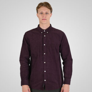 262RGS-5206 SHIRTS WITH DENSE EMBROIDERY (BABY CORDUROY) AUBERGINE