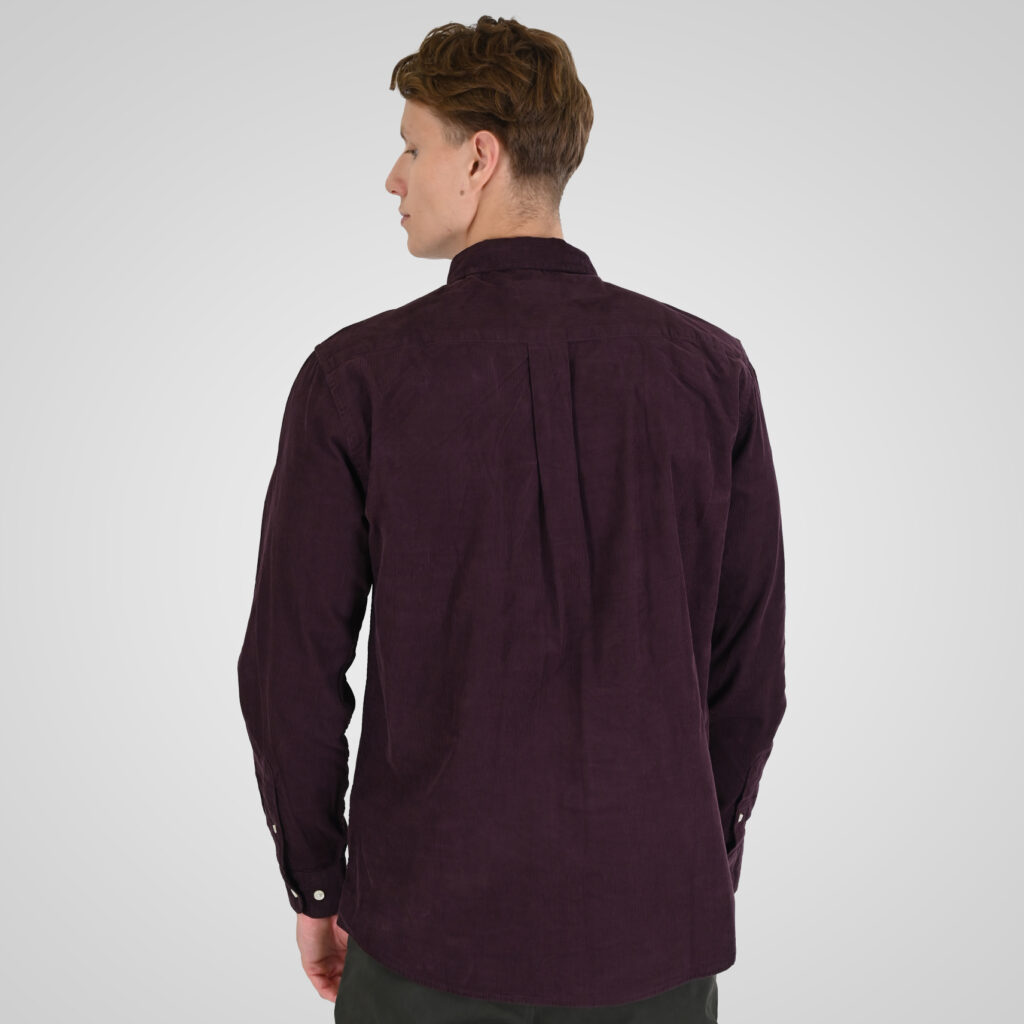 262RGS-5206 SHIRTS WITH DENSE EMBROIDERY (BABY CORDUROY) AUBERGINE