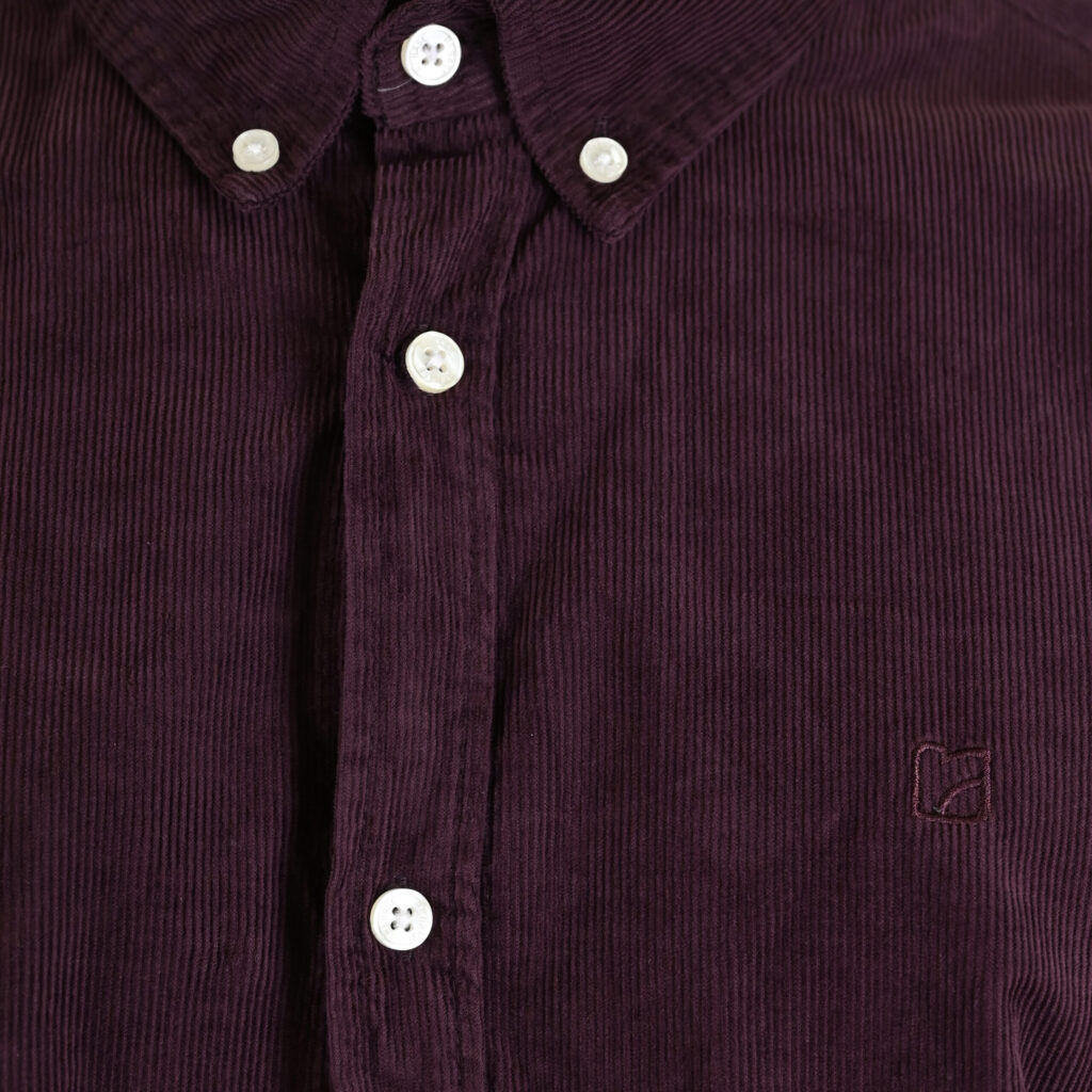 262RGS-5206 SHIRTS WITH DENSE EMBROIDERY (BABY CORDUROY) AUBERGINE