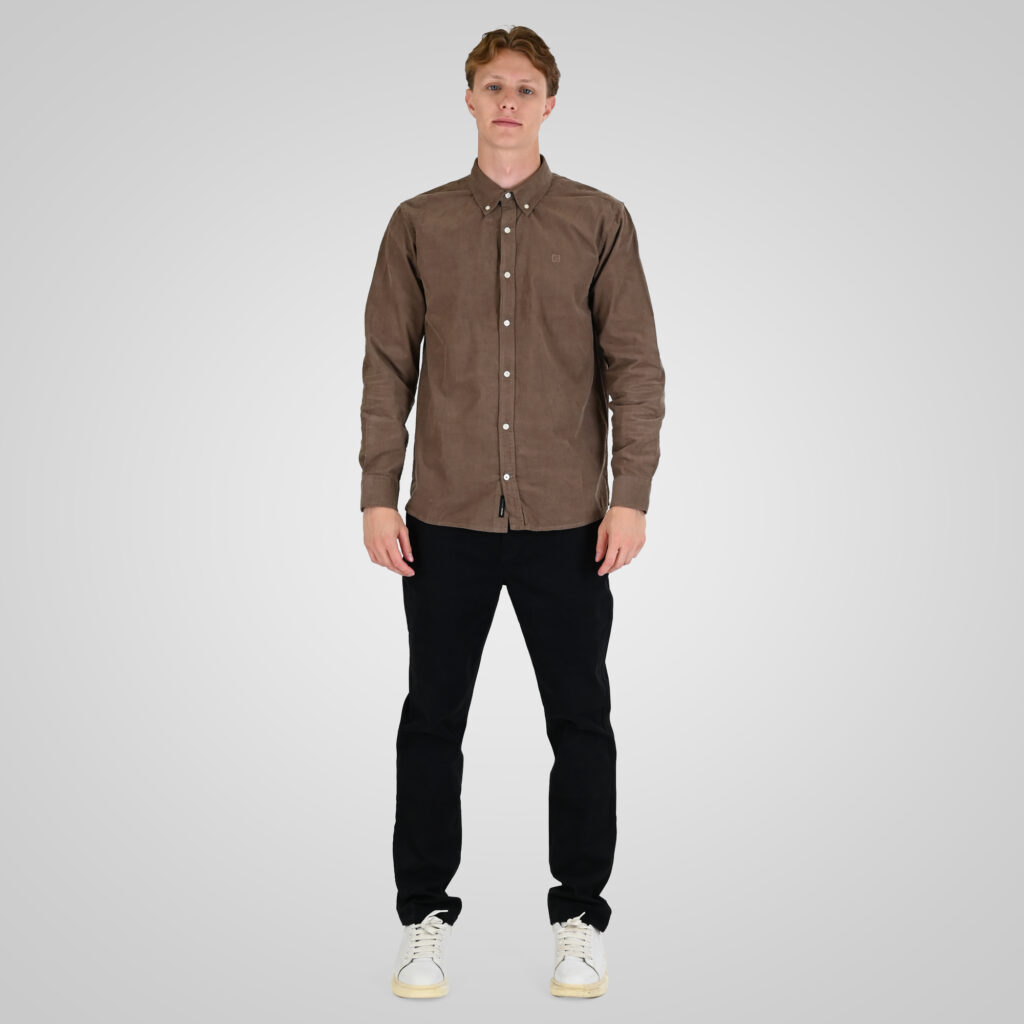262RGS-5206 SHIRTS WITH DENSE EMBROIDERY (BABY CORDUROY) BEIGE
