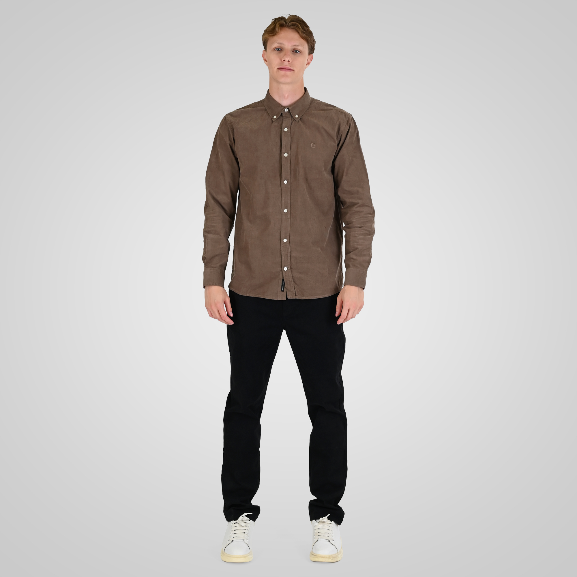 262RGS-5206 SHIRTS WITH DENSE EMBROIDERY (BABY CORDUROY) BEIGE - Image 2
