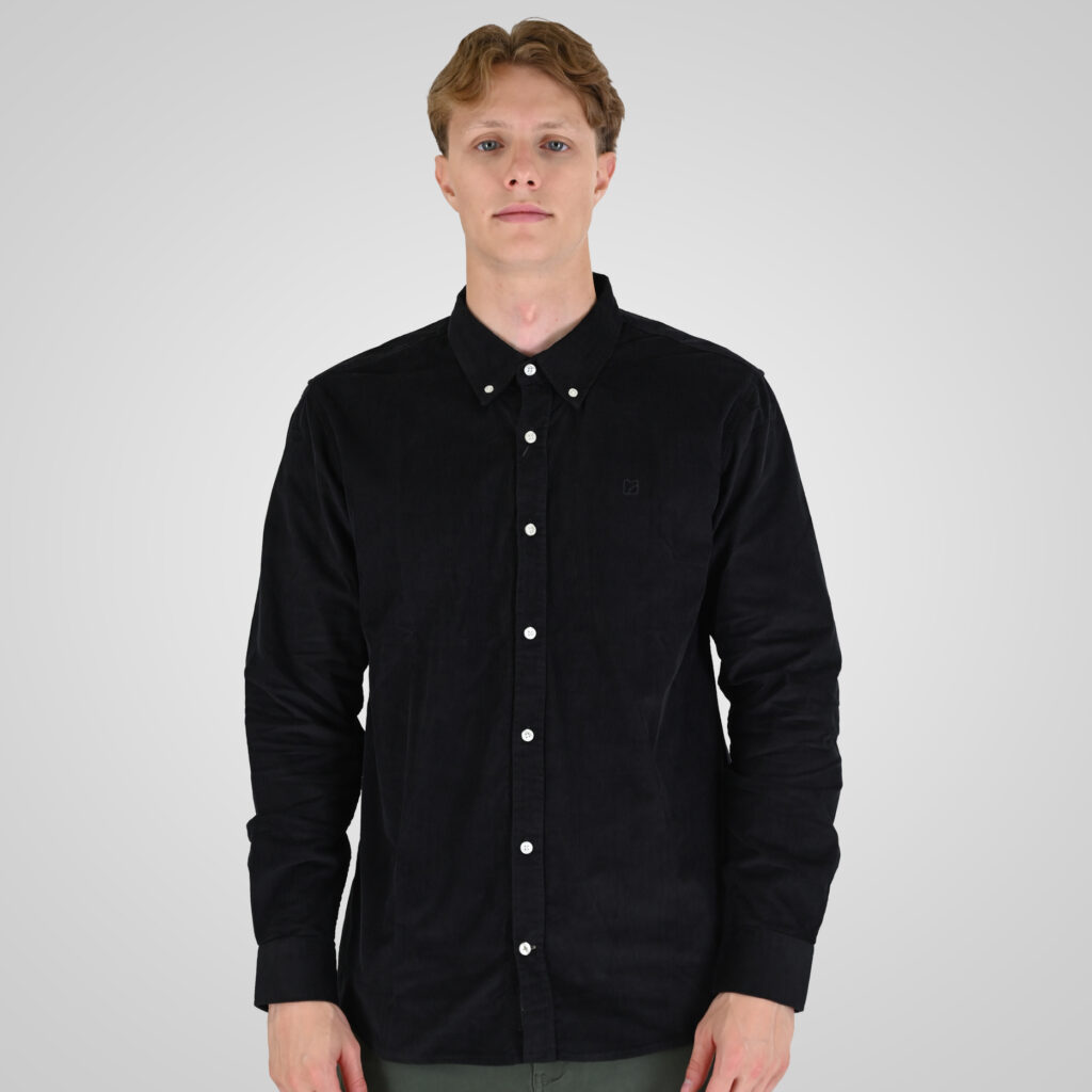 262RGS-5206 SHIRTS WITH DENSE EMBROIDERY (BABY CORDUROY) BLACK