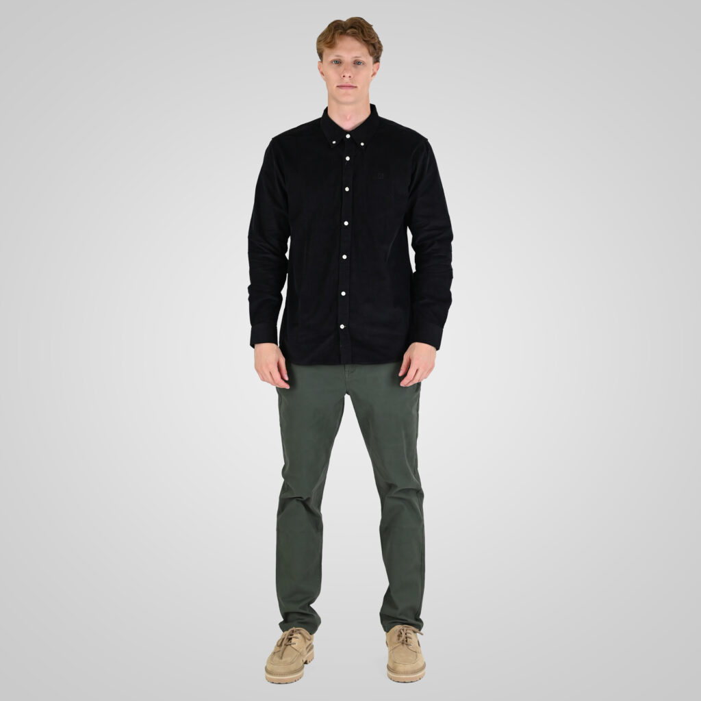 262RGS-5206 SHIRTS WITH DENSE EMBROIDERY (BABY CORDUROY) BLACK