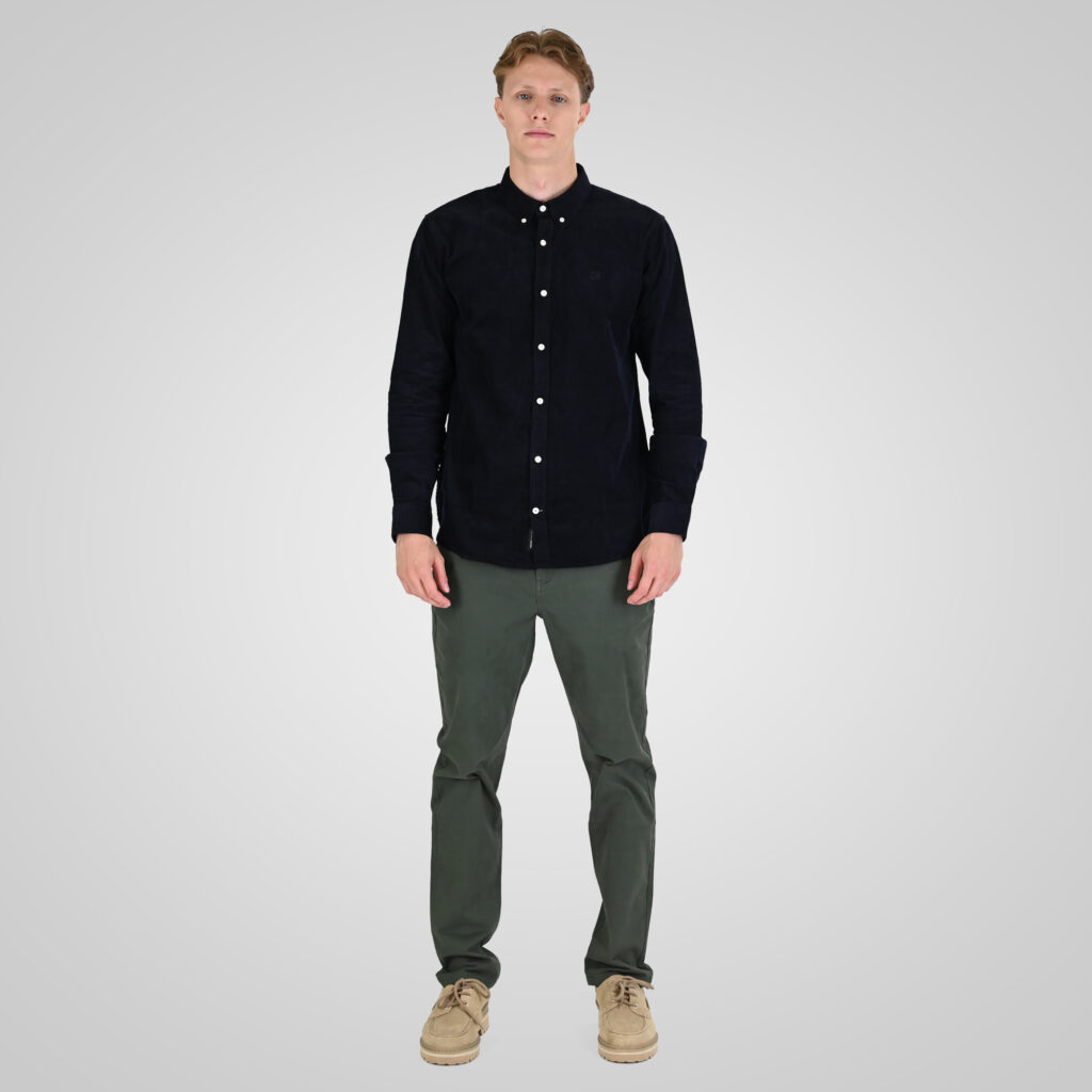 262RGS-5206 SHIRTS WITH DENSE EMBROIDERY (BABY CORDUROY) DK MARINE