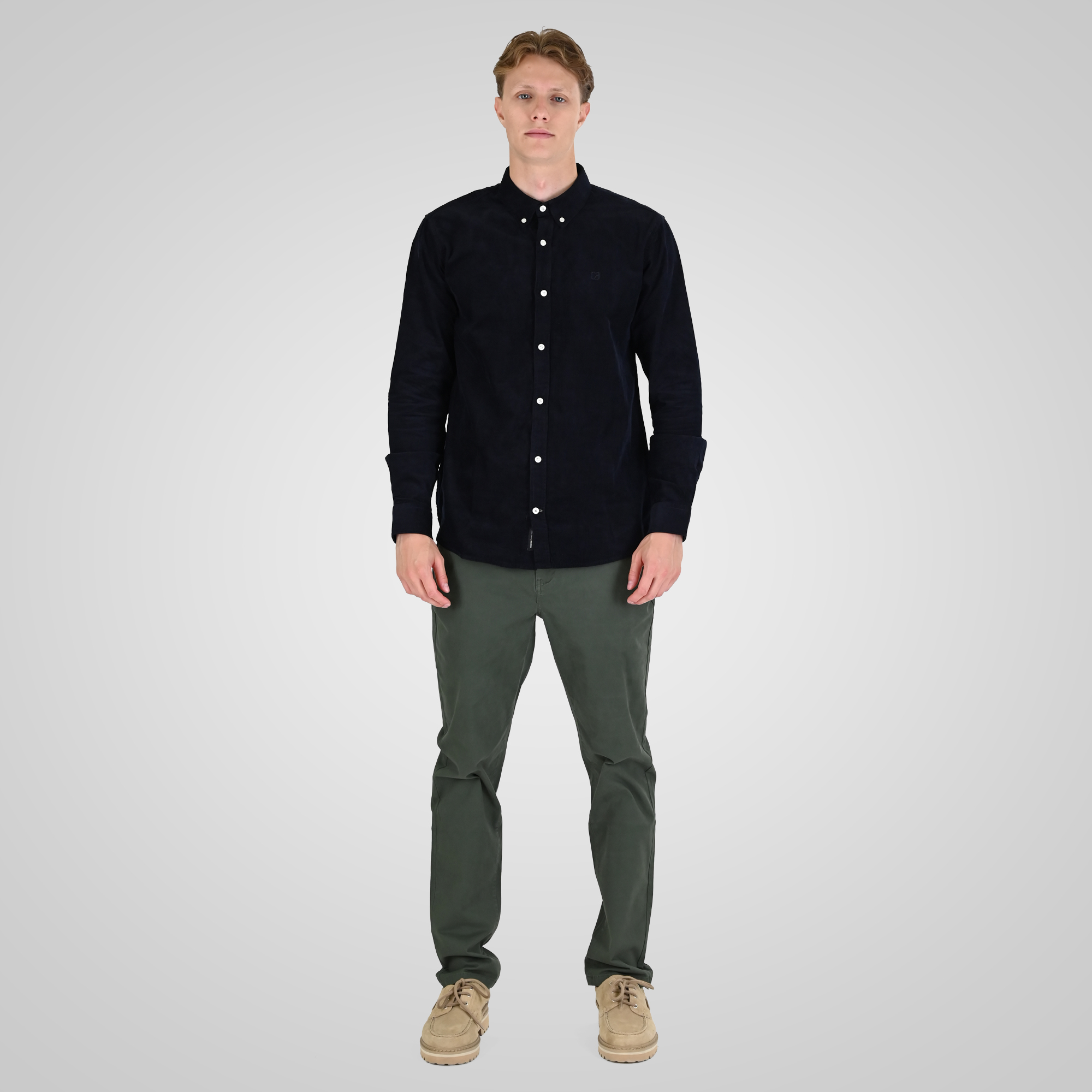 262RGS-5206 SHIRTS WITH DENSE EMBROIDERY (BABY CORDUROY) DK MARINE - Image 2