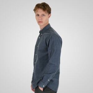 262RGS-5206 SHIRTS WITH DENSE EMBROIDERY (BABY CORDUROY) DUSTY BLUE - Image 3