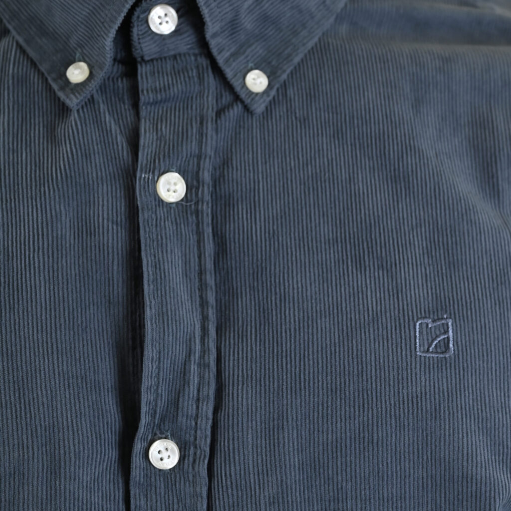 262RGS-5206 SHIRTS WITH DENSE EMBROIDERY (BABY CORDUROY) DUSTY BLUE