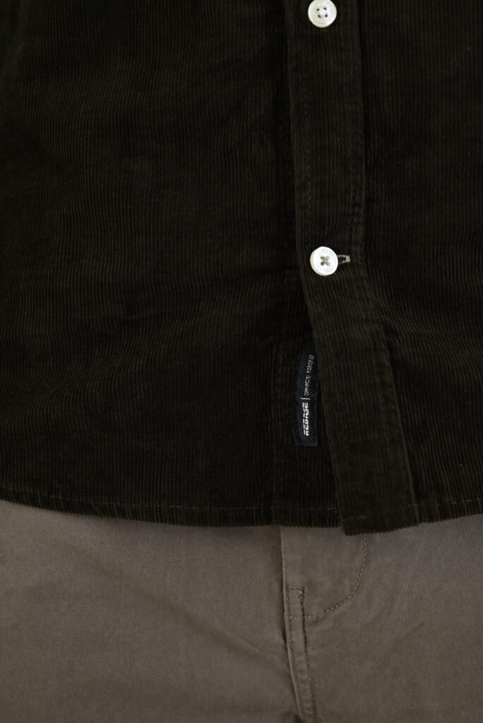 262RGS-5206 SHIRTS WITH DENSE EMBROIDERY (BABY CORDUROY) KHAKI