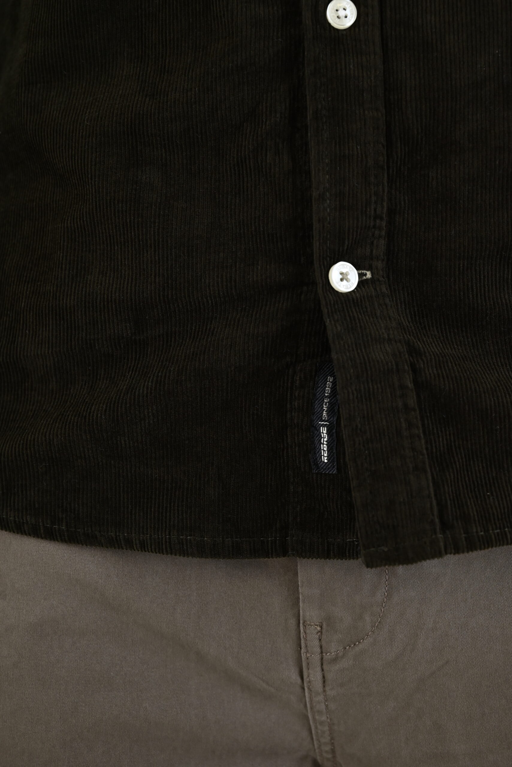 262RGS-5206 SHIRTS WITH DENSE EMBROIDERY (BABY CORDUROY) KHAKI - Image 6