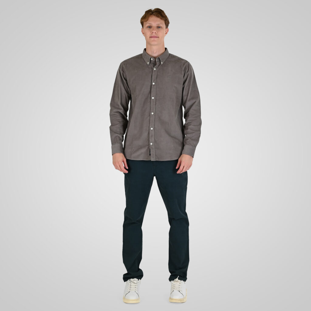 262RGS-5206 SHIRTS WITH DENSE EMBROIDERY (BABY CORDUROY) SMOKE