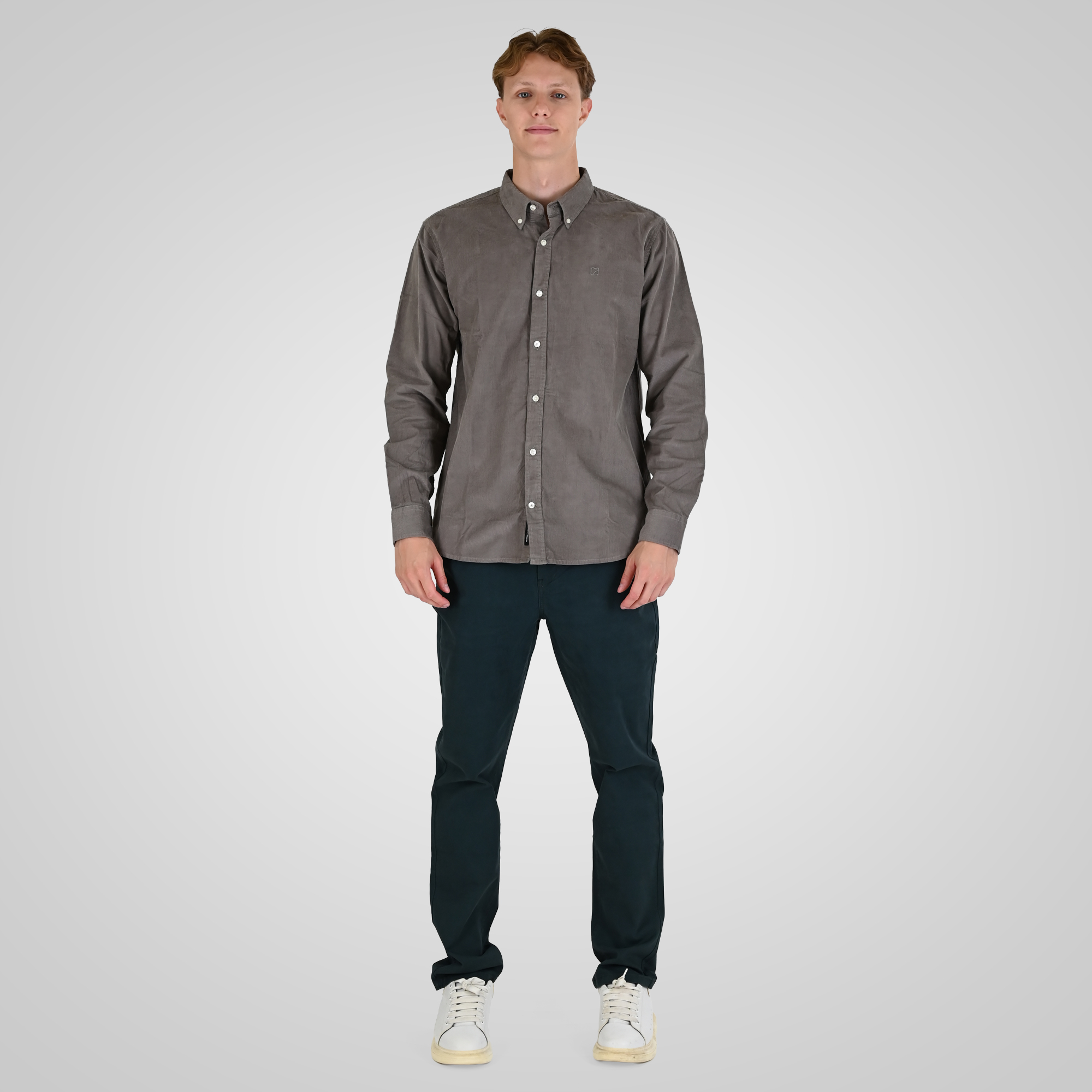 262RGS-5206 SHIRTS WITH DENSE EMBROIDERY (BABY CORDUROY) SMOKE - Image 2