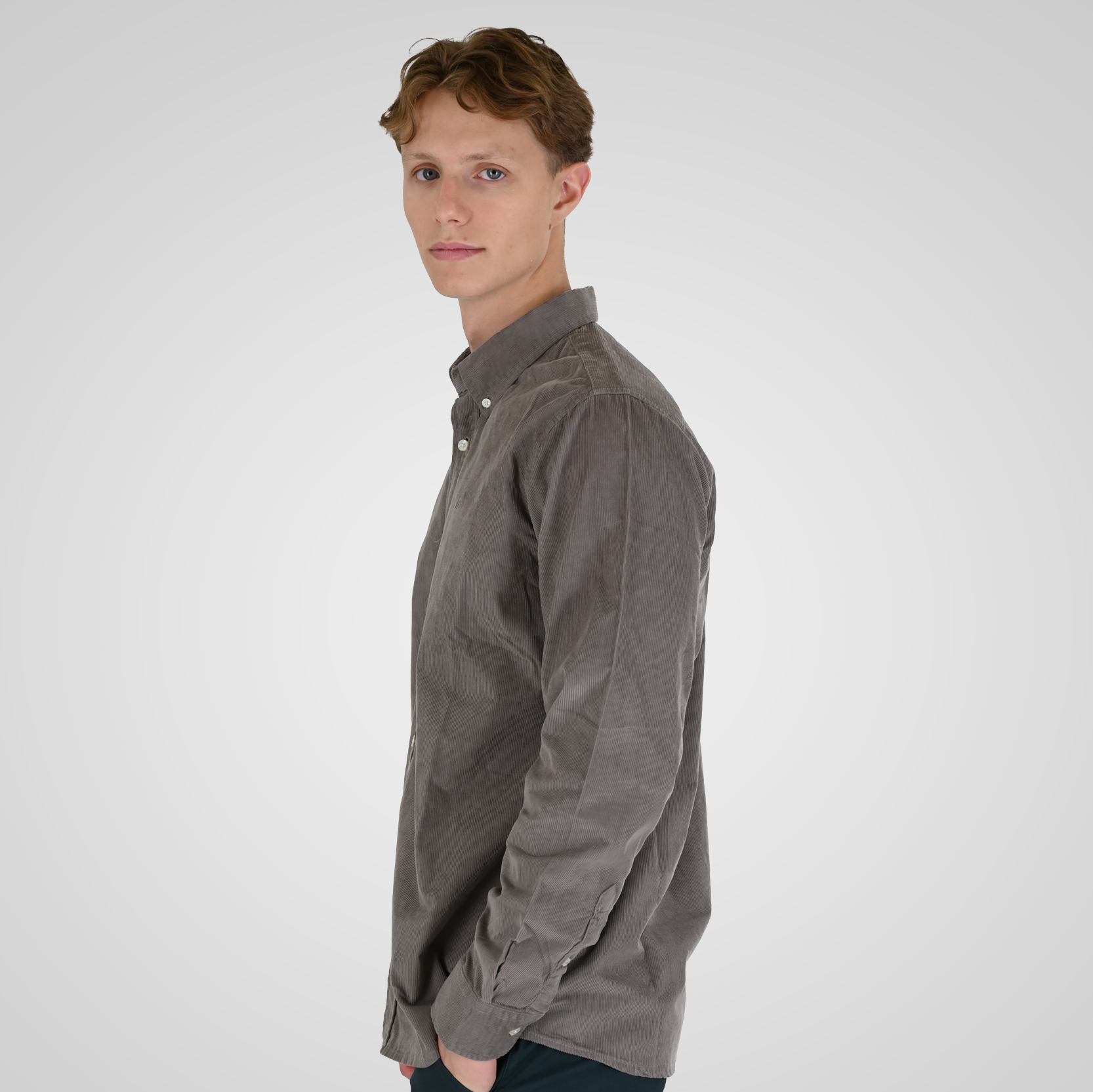 262RGS-5206 SHIRTS WITH DENSE EMBROIDERY (BABY CORDUROY) SMOKE - Image 3
