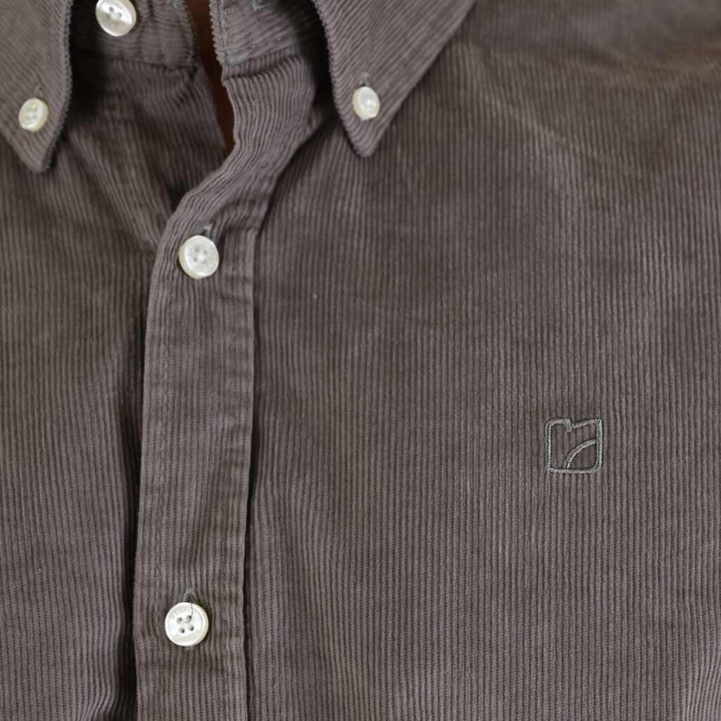 262RGS-5206 SHIRTS WITH DENSE EMBROIDERY (BABY CORDUROY) SMOKE