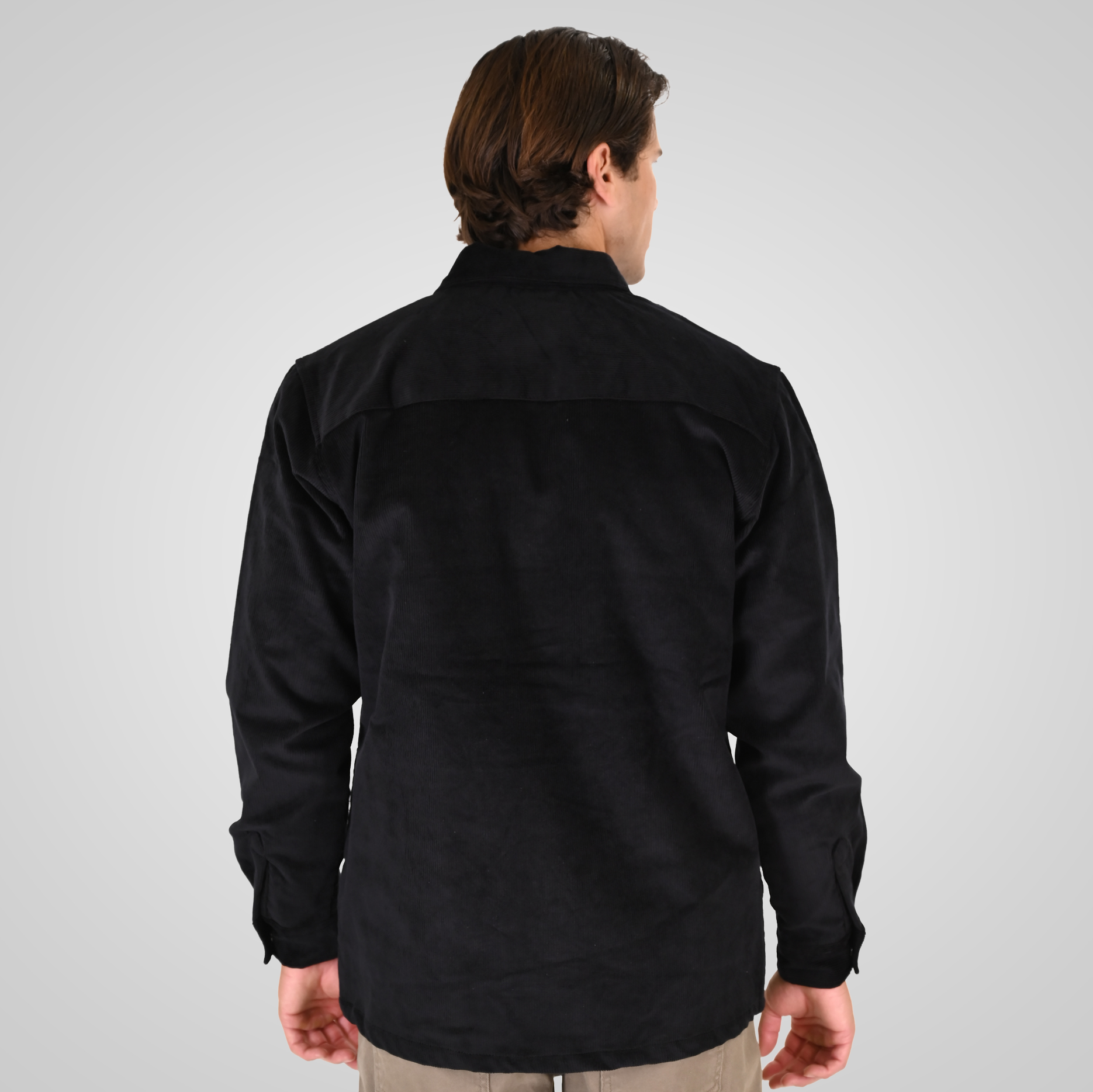 262RGS-5207 OVERSHIRTS WITH LIGHT PADDING (HEAVY CORDUROY) BLACK - Image 4