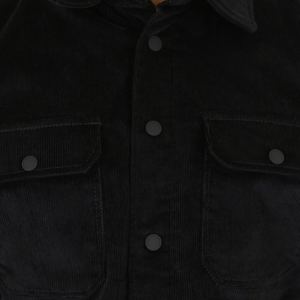 262RGS-5207 OVERSHIRTS WITH LIGHT PADDING (HEAVY CORDUROY) BLACK