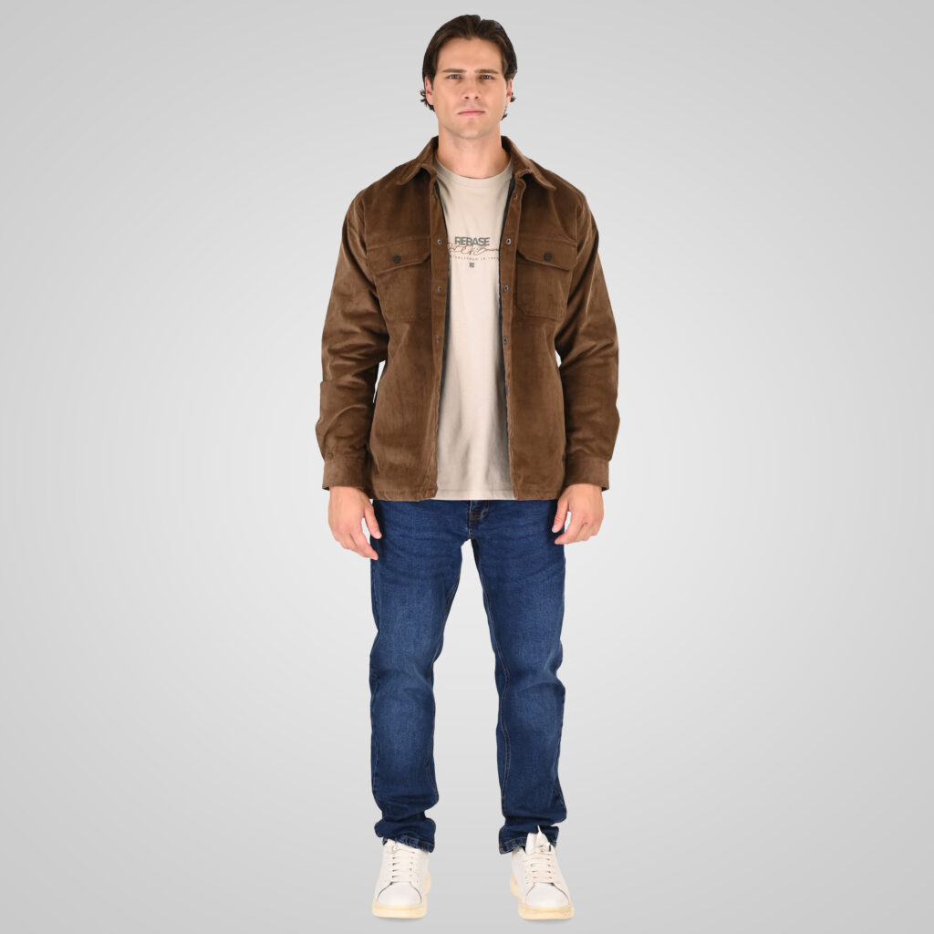 262RGS-5207 OVERSHIRTS WITH LIGHT PADDING (HEAVY CORDUROY) CAMEL