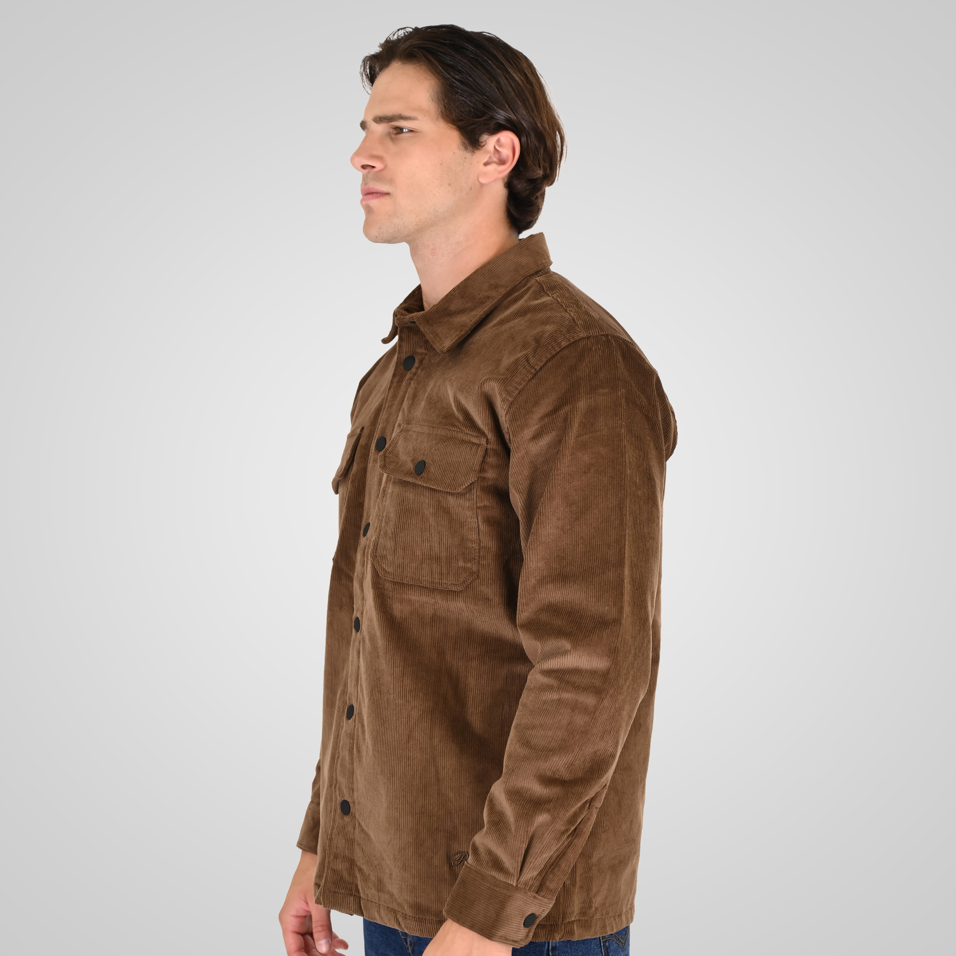 262RGS-5207 OVERSHIRTS WITH LIGHT PADDING (HEAVY CORDUROY) CAMEL - Image 3