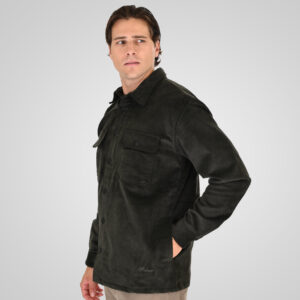 262RGS-5207 OVERSHIRTS WITH LIGHT PADDING (HEAVY CORDUROY) DK OLIVE - Image 3
