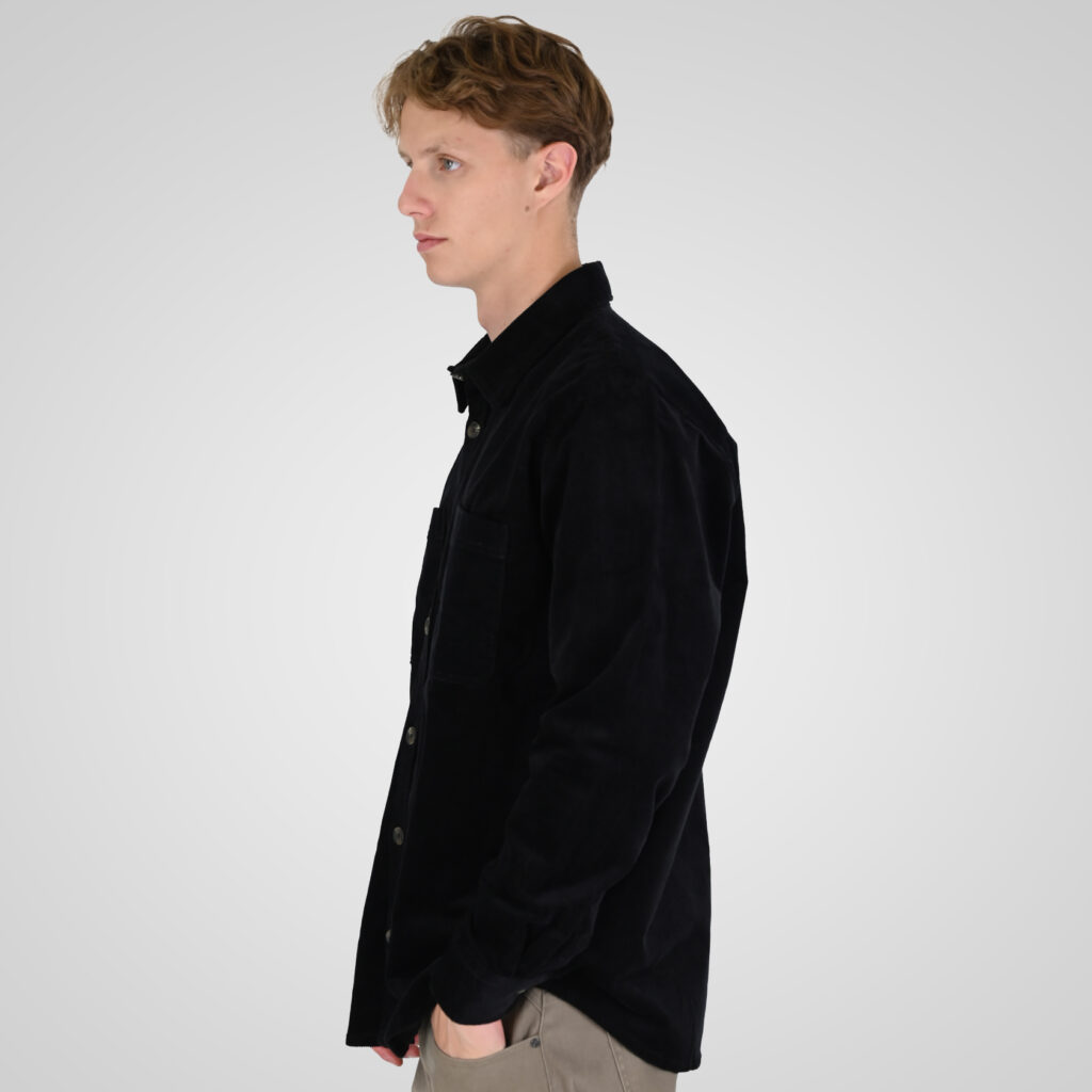 262RGS-5208 SHIRTS WITH CHEST POCKETS (HEAVY CORDUROY) (RELAXED FIT) BLACK