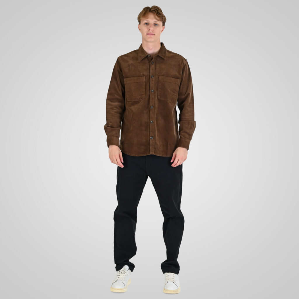 262RGS-5208 SHIRTS WITH CHEST POCKETS (HEAVY CORDUROY) (RELAXED FIT) CAMEL