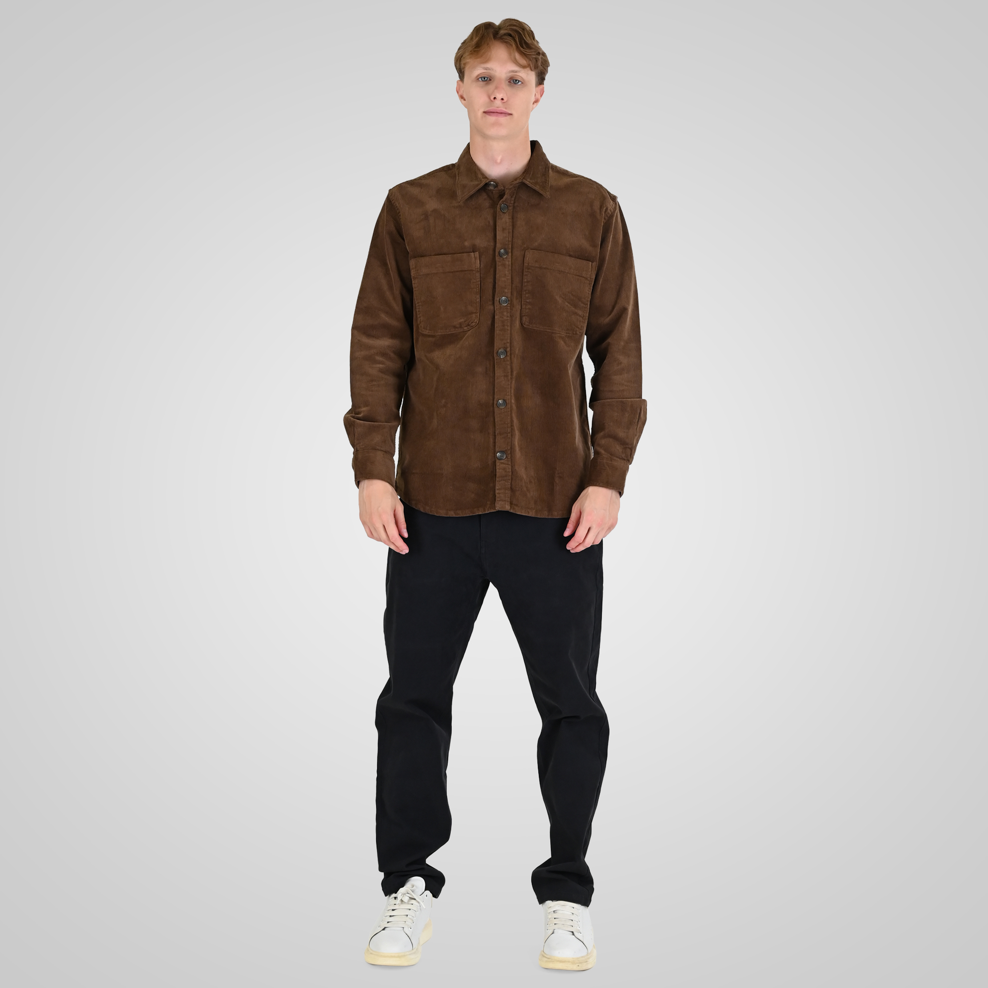262RGS-5208 SHIRTS WITH CHEST POCKETS (HEAVY CORDUROY) (RELAXED FIT) CAMEL - Image 2