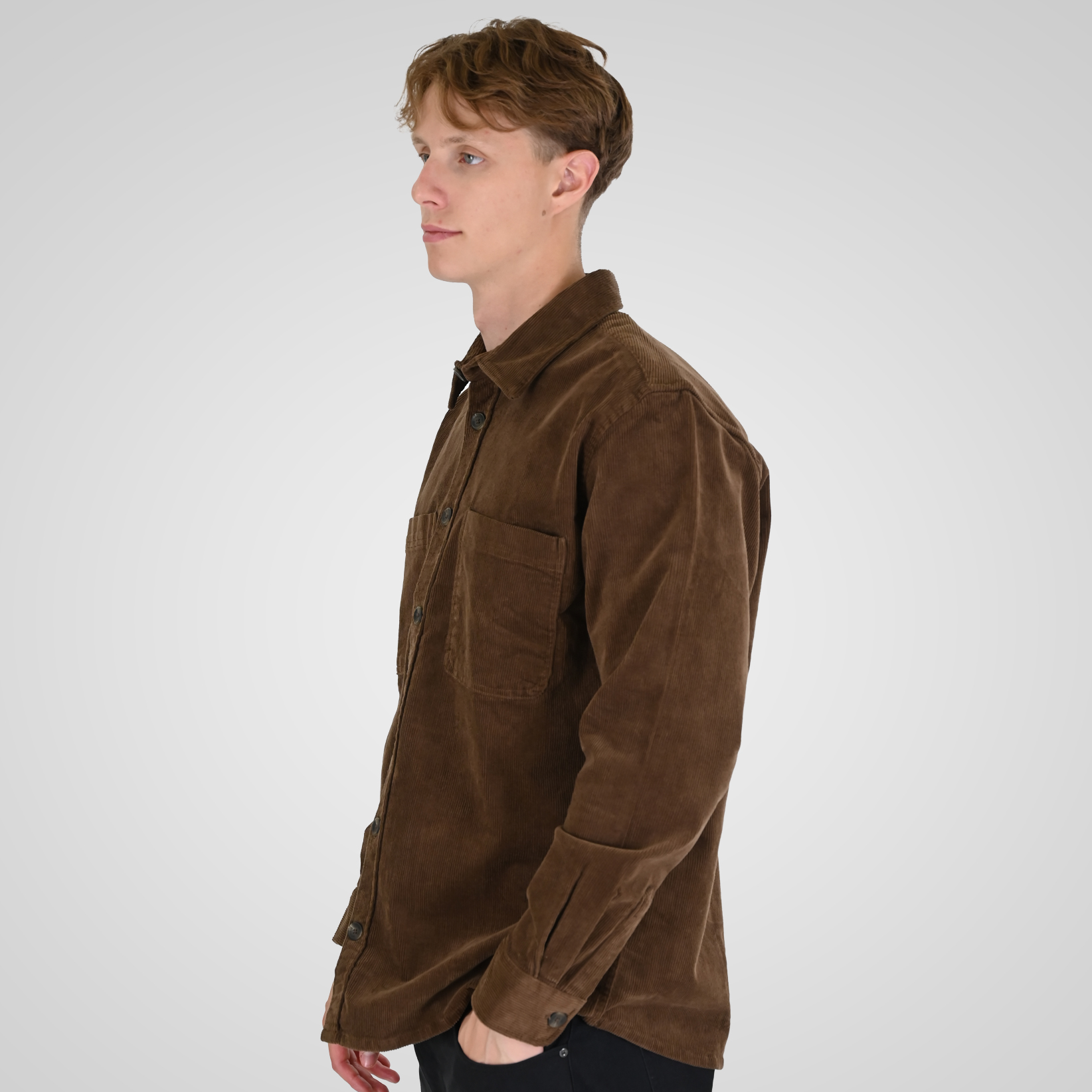 262RGS-5208 SHIRTS WITH CHEST POCKETS (HEAVY CORDUROY) (RELAXED FIT) CAMEL - Image 3