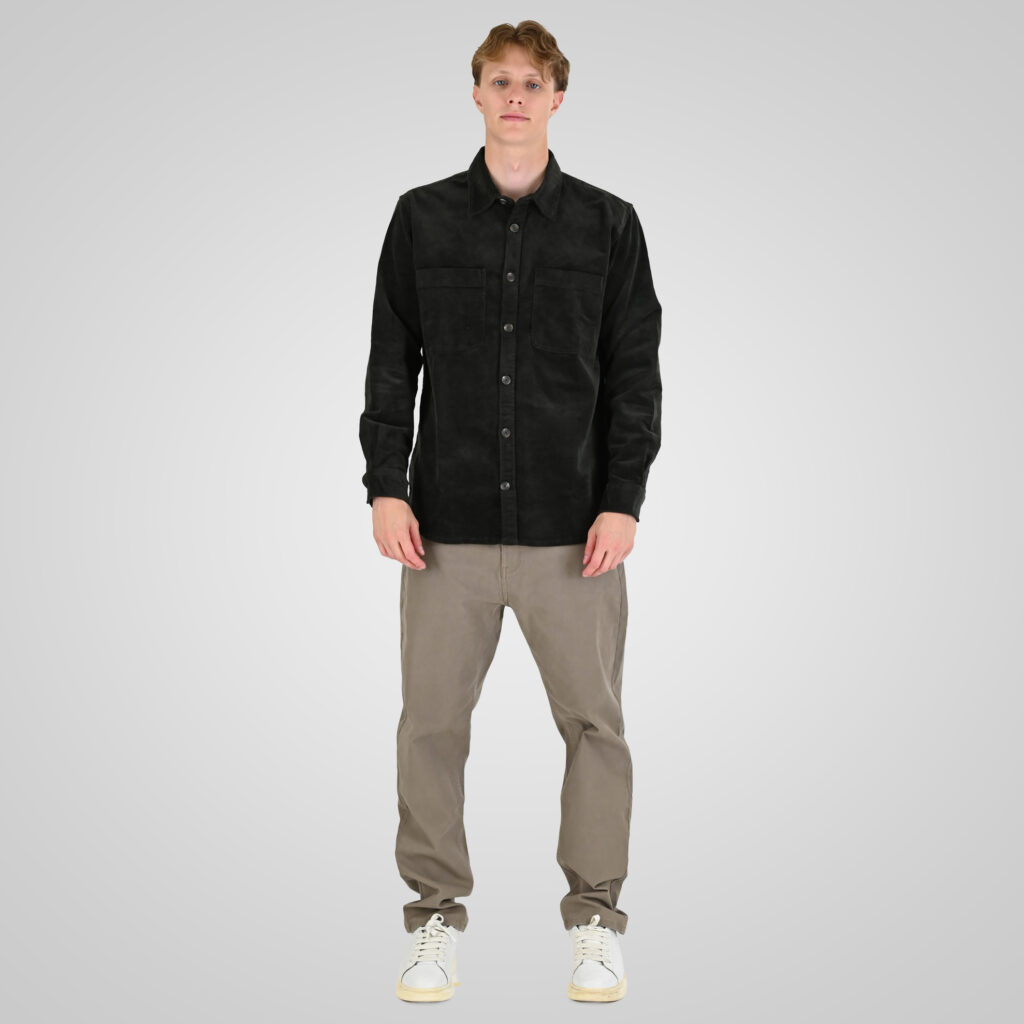 262RGS-5208 SHIRTS WITH CHEST POCKETS (HEAVY CORDUROY) (RELAXED FIT) DK OLIVE